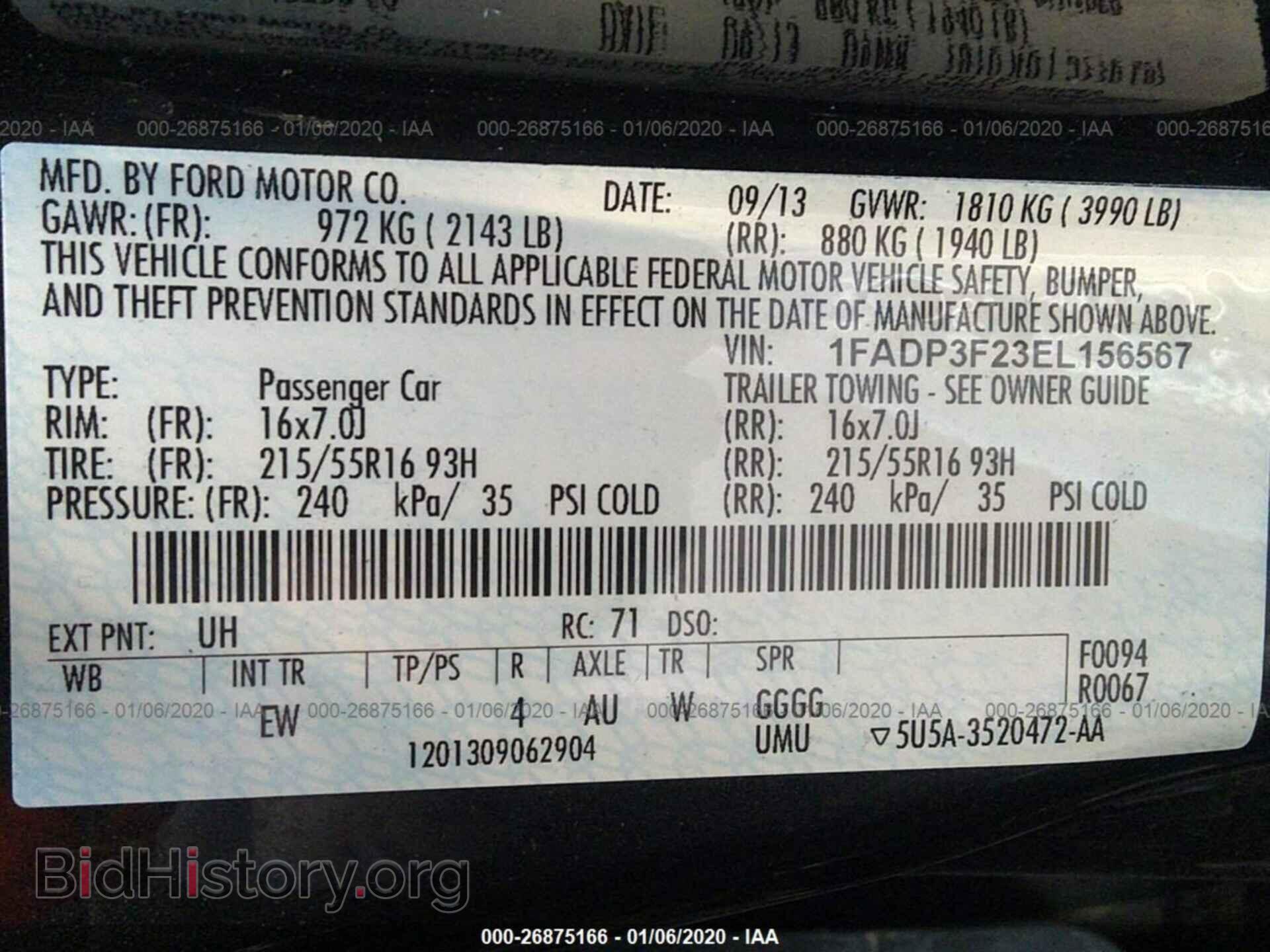 2014 FORD FOCUS - VIN: 1FADP3F23EL156567 - Photo 9