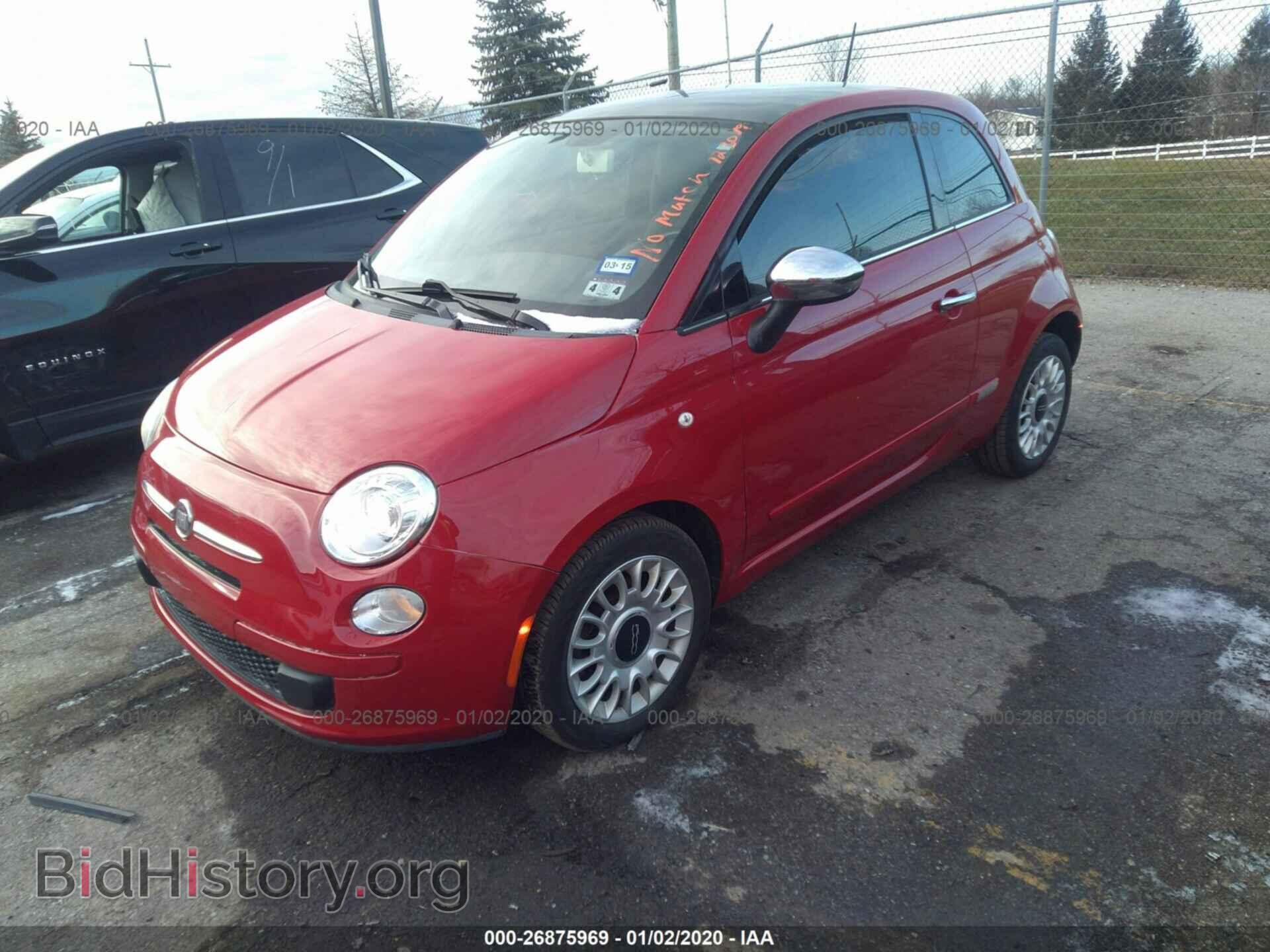 2012 FIAT 500 - VIN: 3C3CFFCR6CT111480 - Фото 2