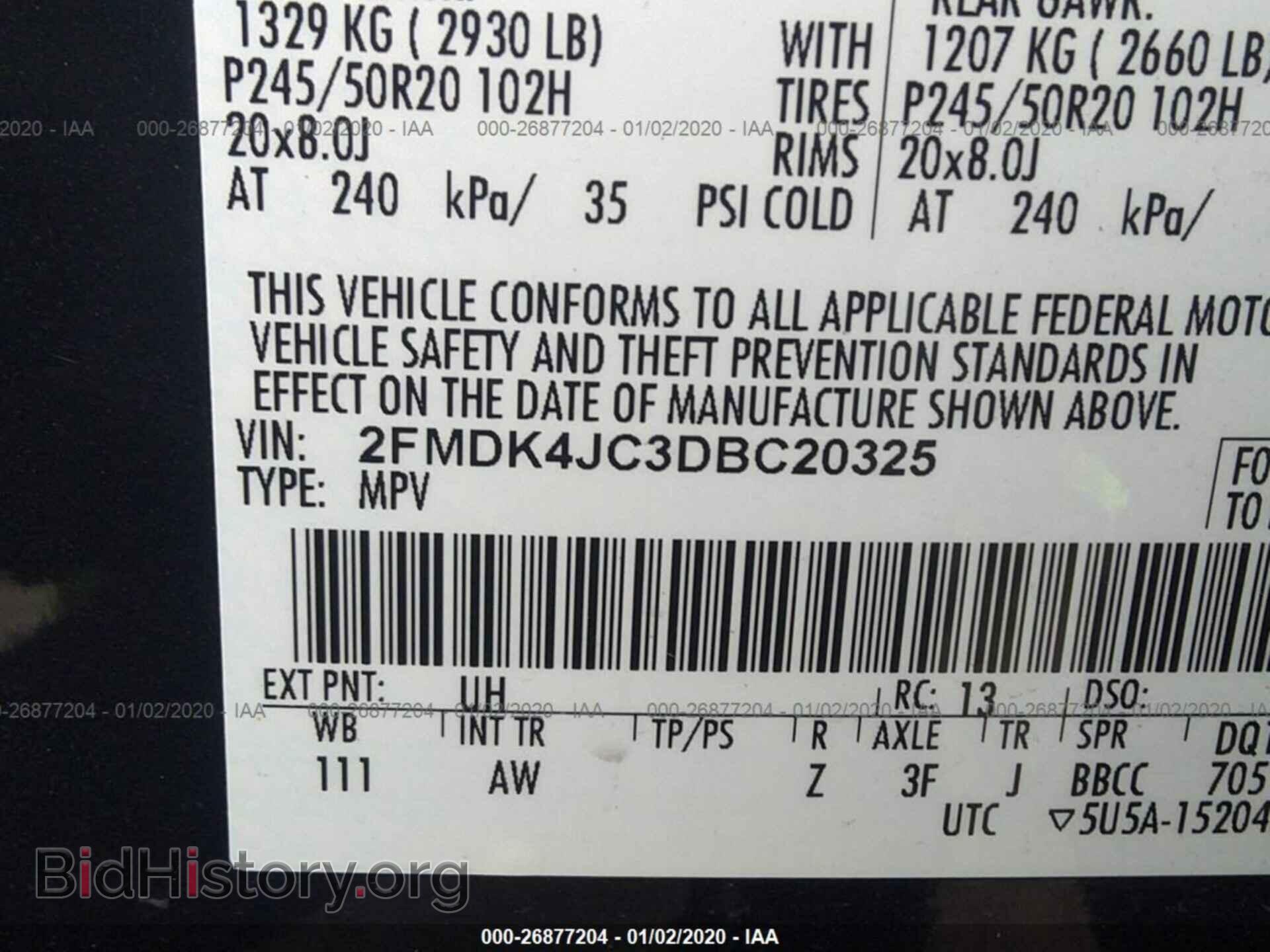 2013 FORD EDGE - VIN: 2FMDK4JC3DBC20325 - Photo 9