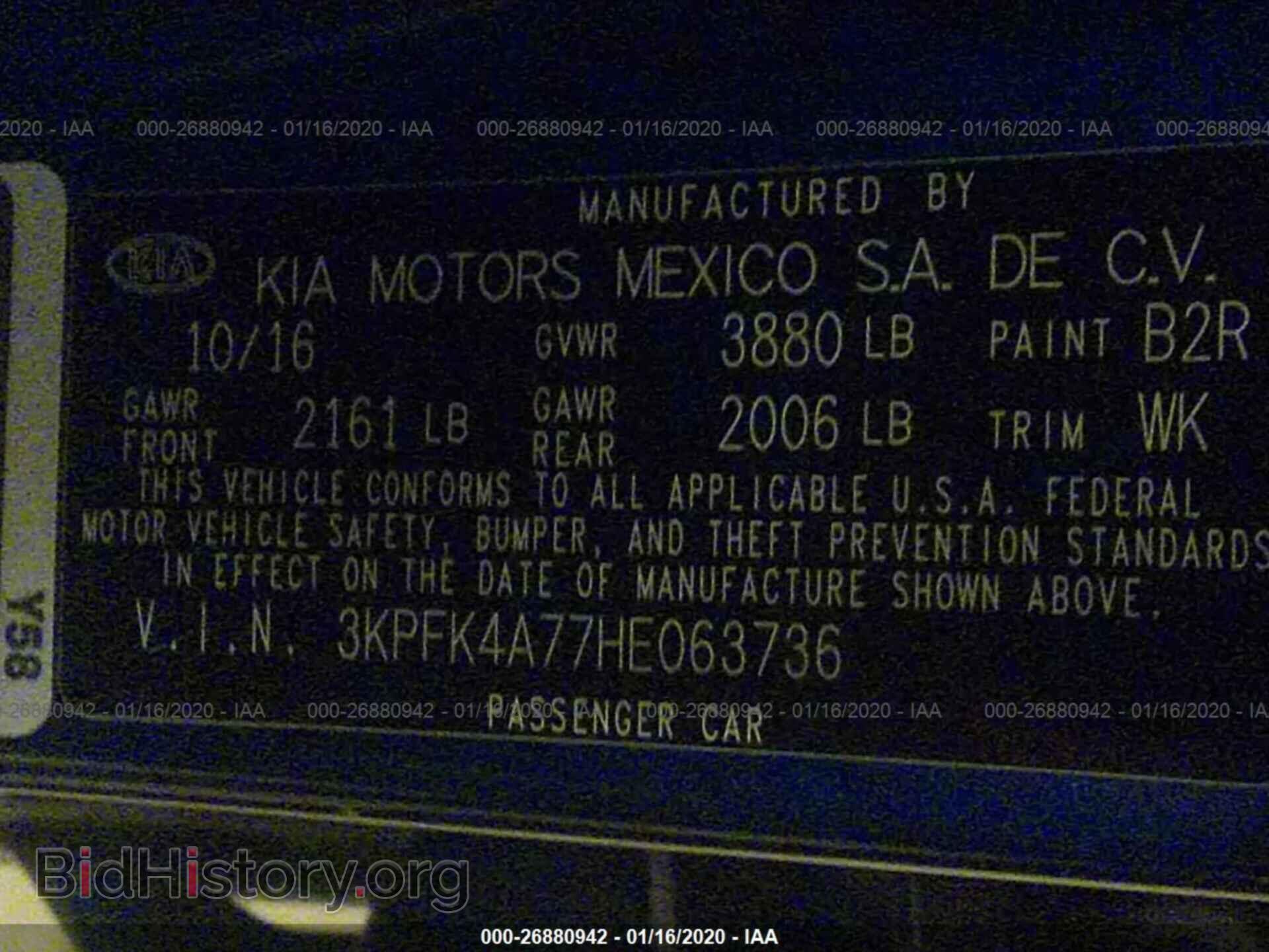 2017 KIA FORTE - VIN: 3KPFK4A77HE063736 - Фото 9