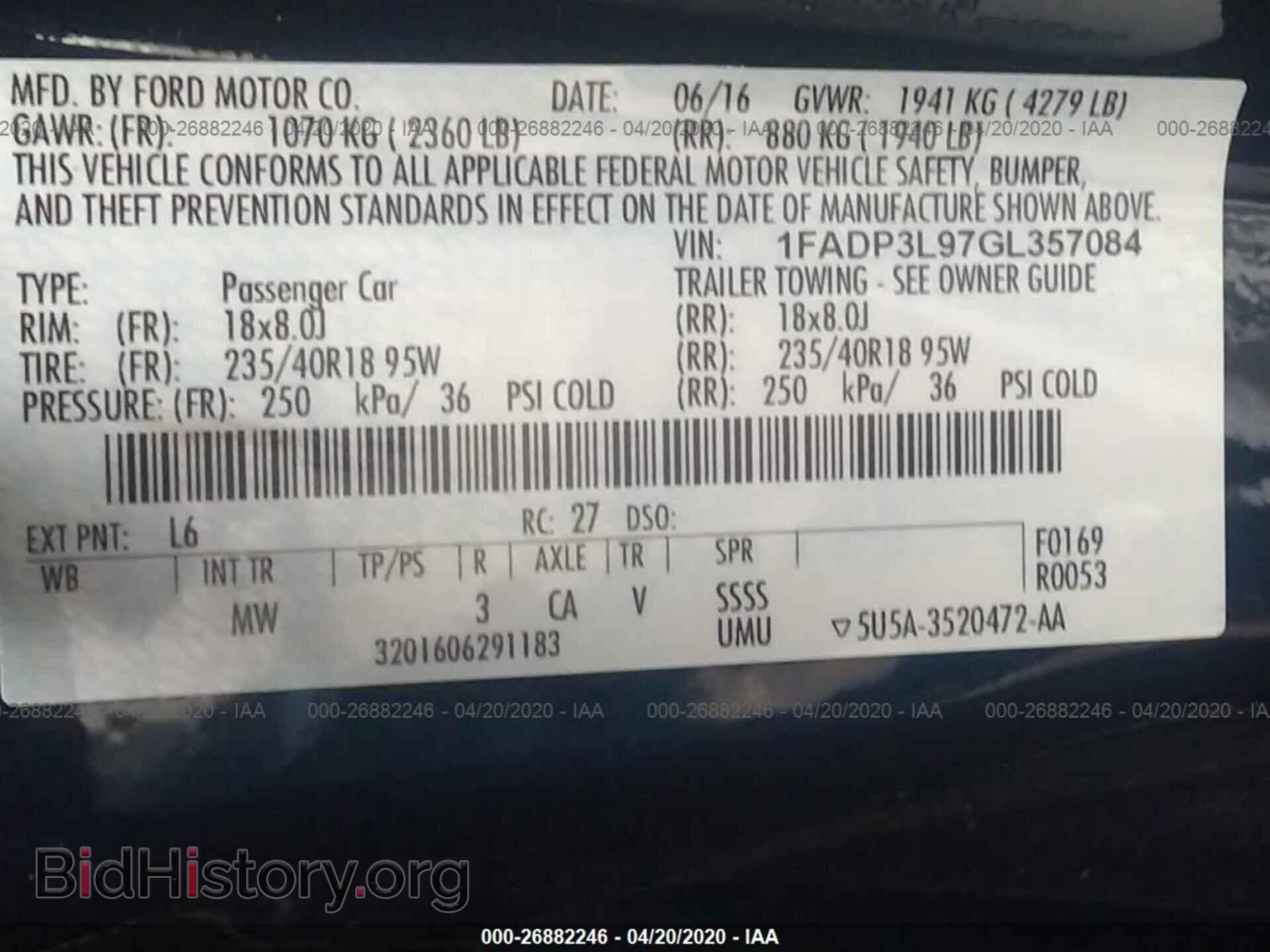 2016 FORD FOCUS - VIN: 1FADP3L97GL357084 - Photo 9