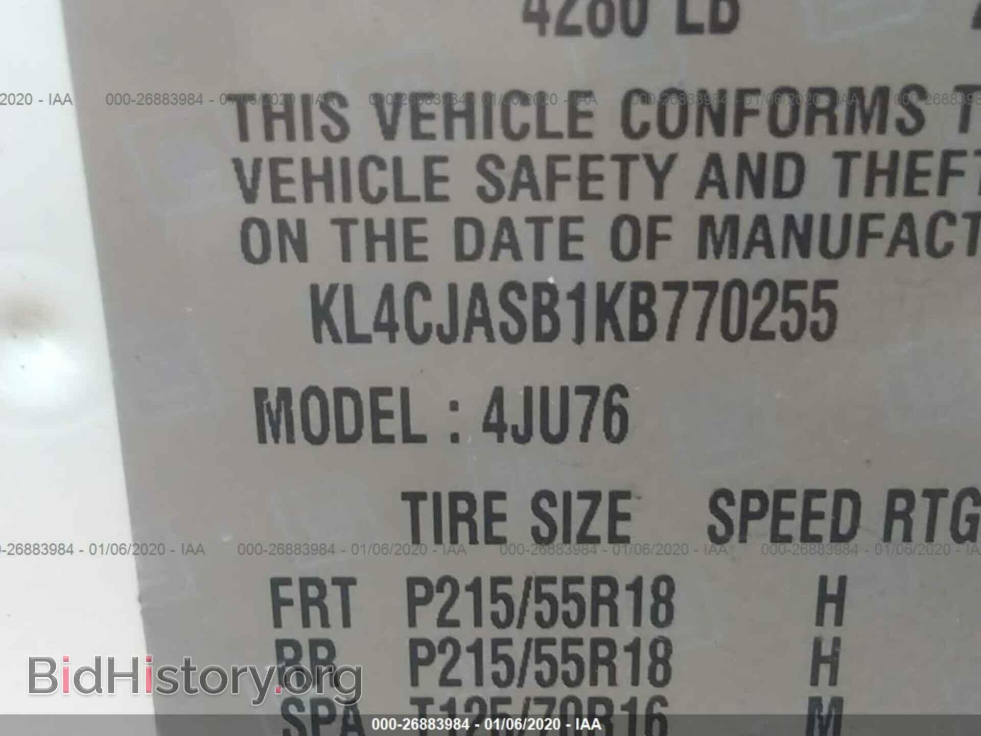 2019 BUICK ENCORE - VIN: KL4CJASB1KB770255 - Photo 9