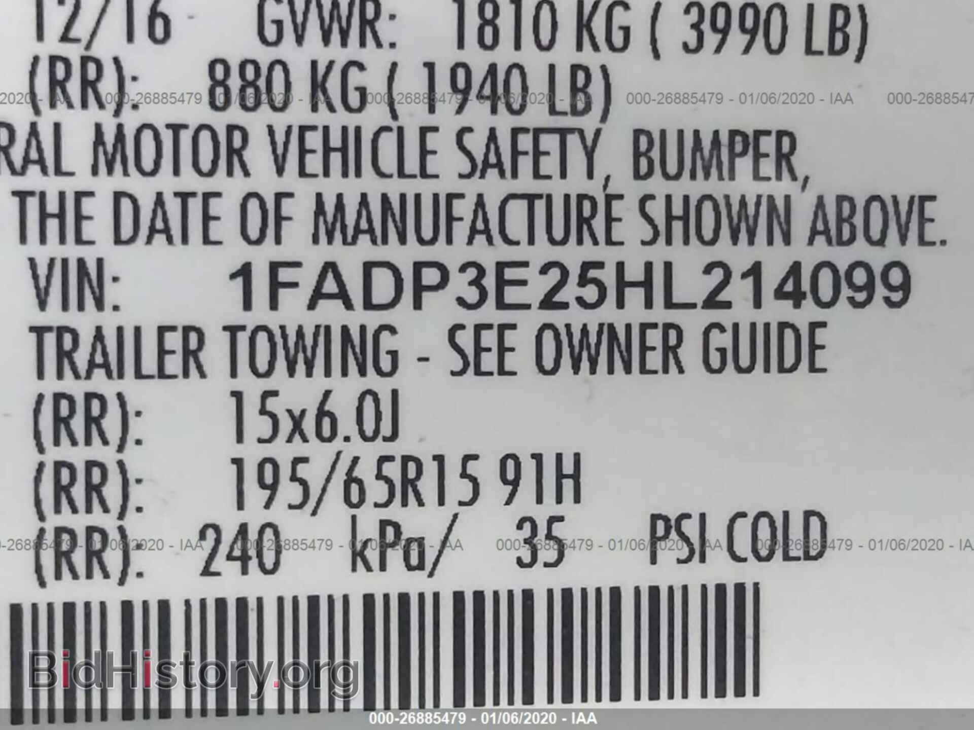 2017 FORD FOCUS - VIN: 1FADP3E25HL214099 - Photo 9