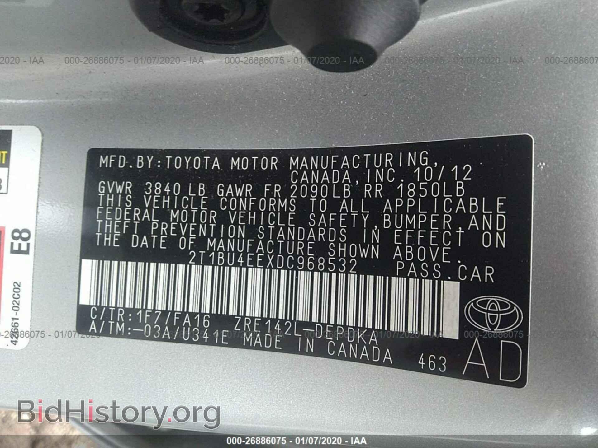 2013 TOYOTA COROLLA - VIN: 2T1BU4EEXDC968532 - Фото 9