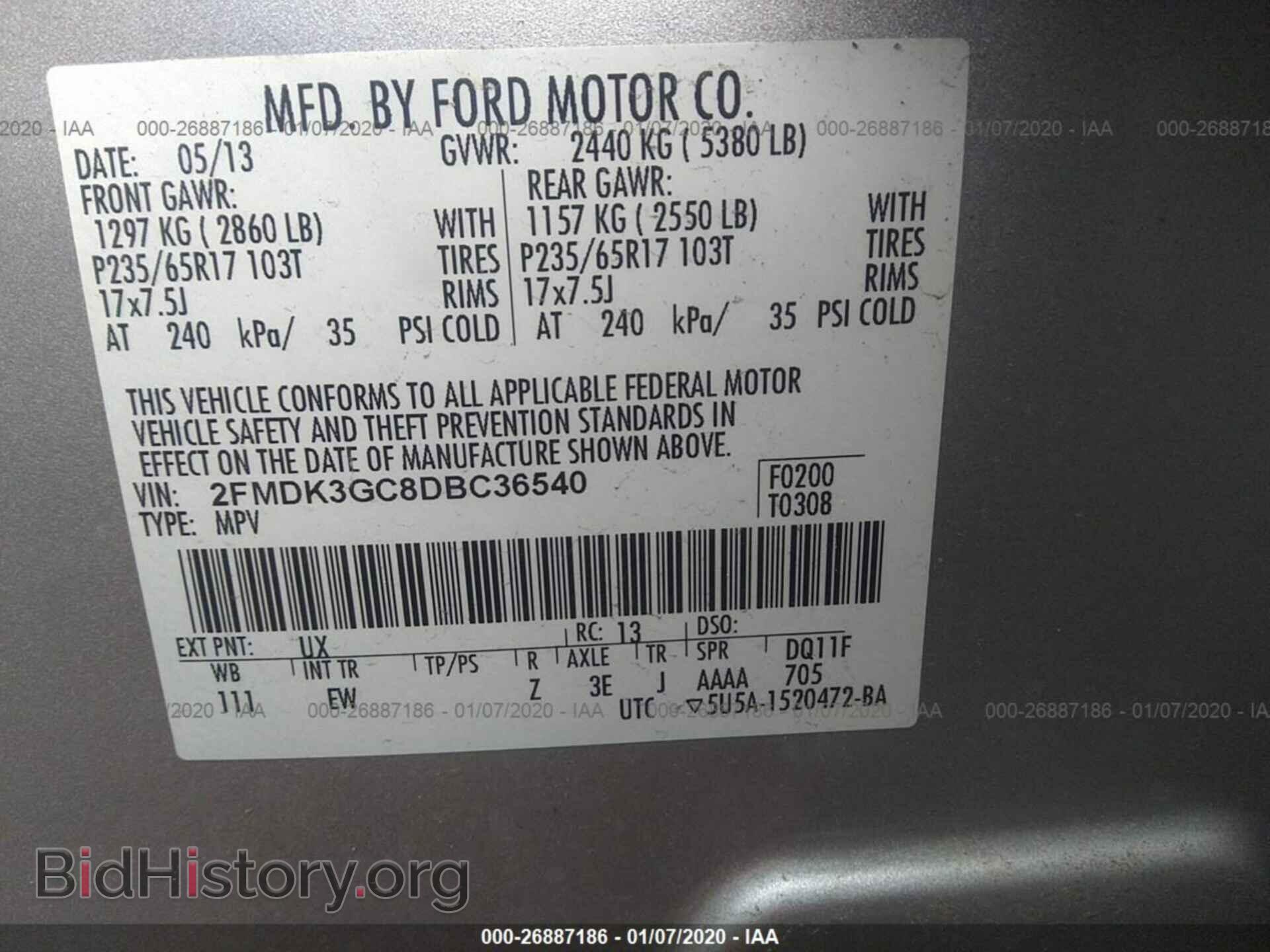 2013 FORD EDGE - VIN: 2FMDK3GC8DBC36540 - Photo 9