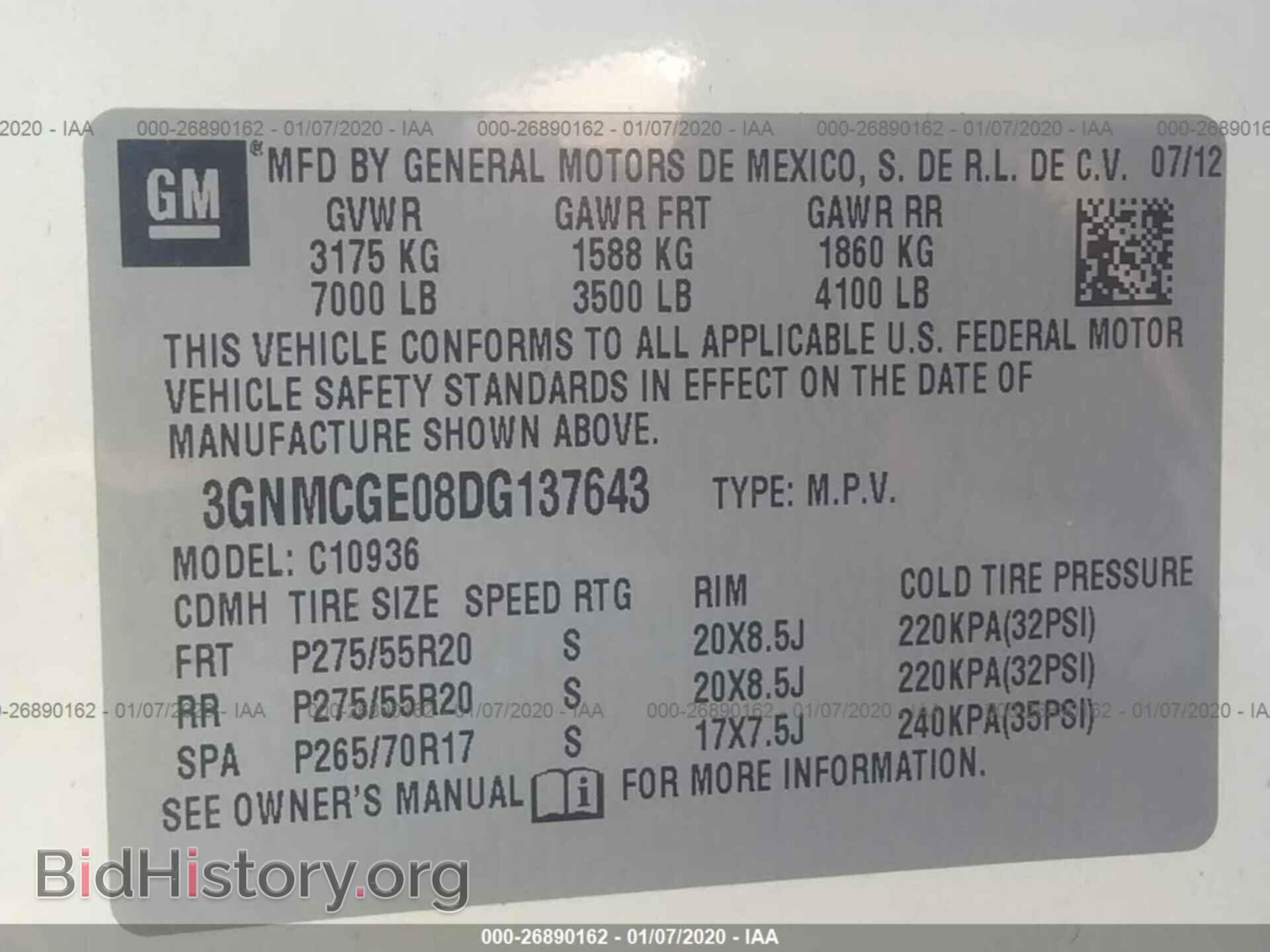 2013 CHEVROLET AVALANCHE - VIN: 3GNMCGE08DG137643 - Фото 9
