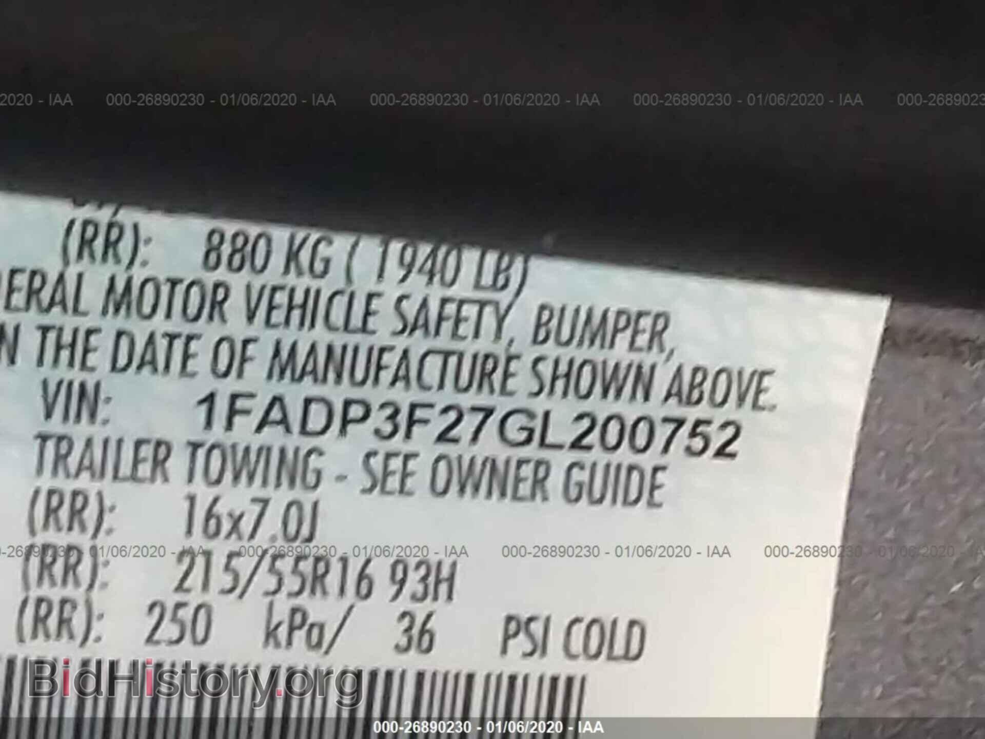 2016 FORD FOCUS - VIN: 1FADP3F27GL200752 - Фото 9