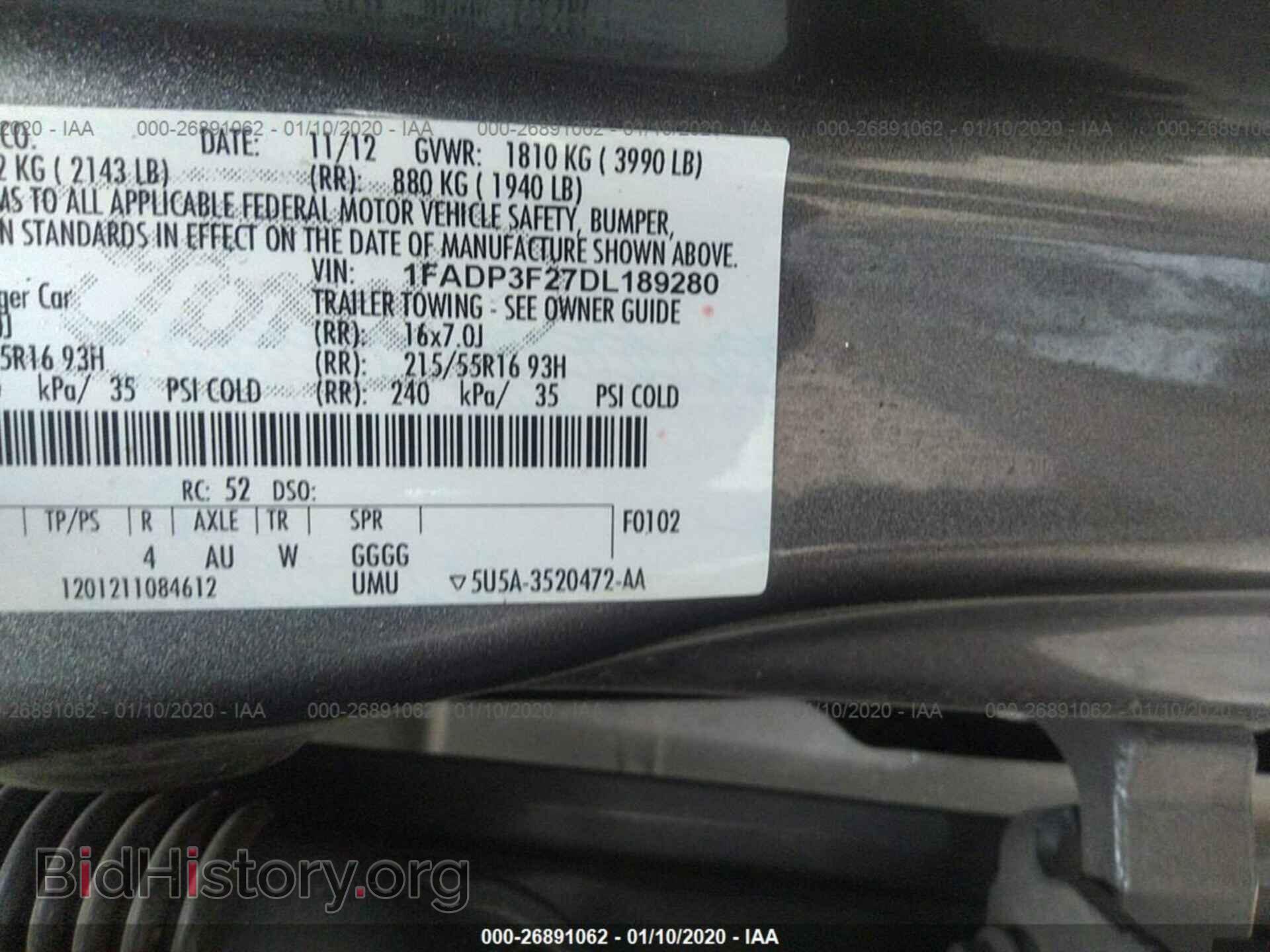 2013 FORD FOCUS - VIN: 1FADP3F27DL189280 - Photo 9