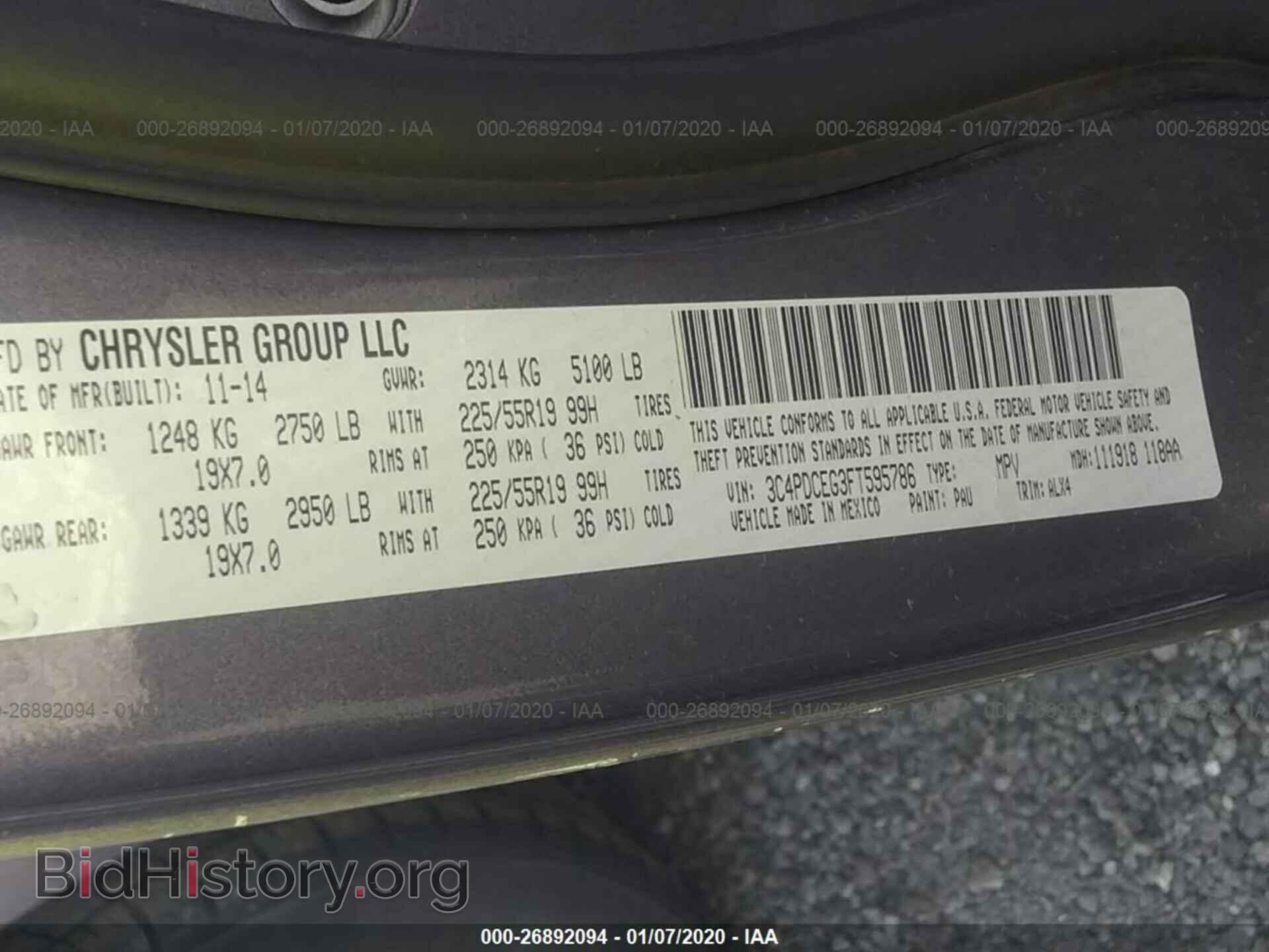 2015 DODGE JOURNEY - VIN: 3C4PDCEG3FT595786 - Photo 9