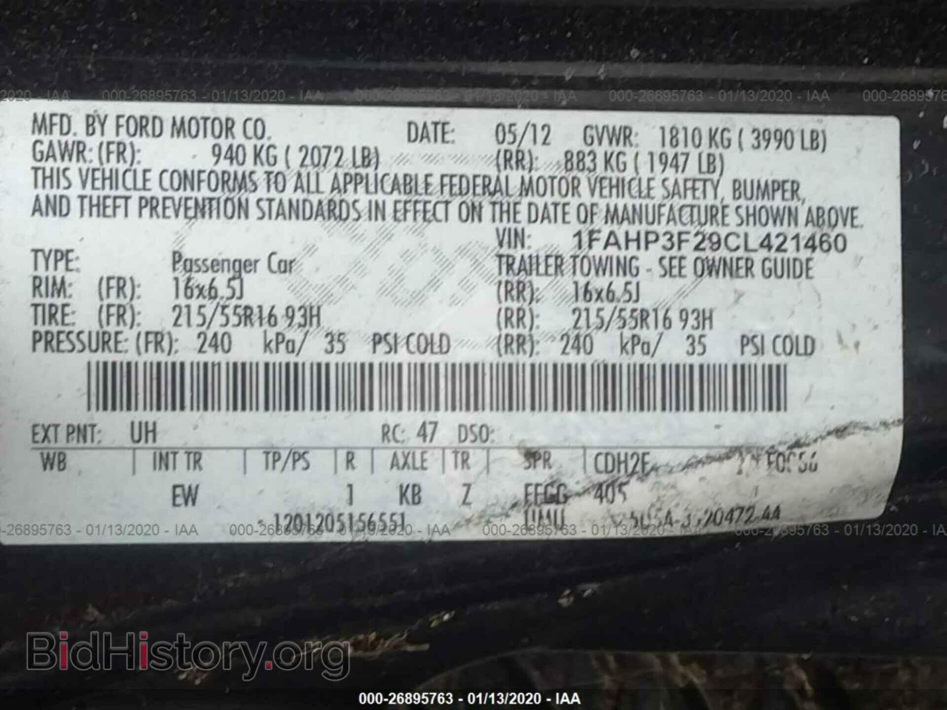 2012 FORD FOCUS - VIN: 1FAHP3F29CL421460 - Photo 9