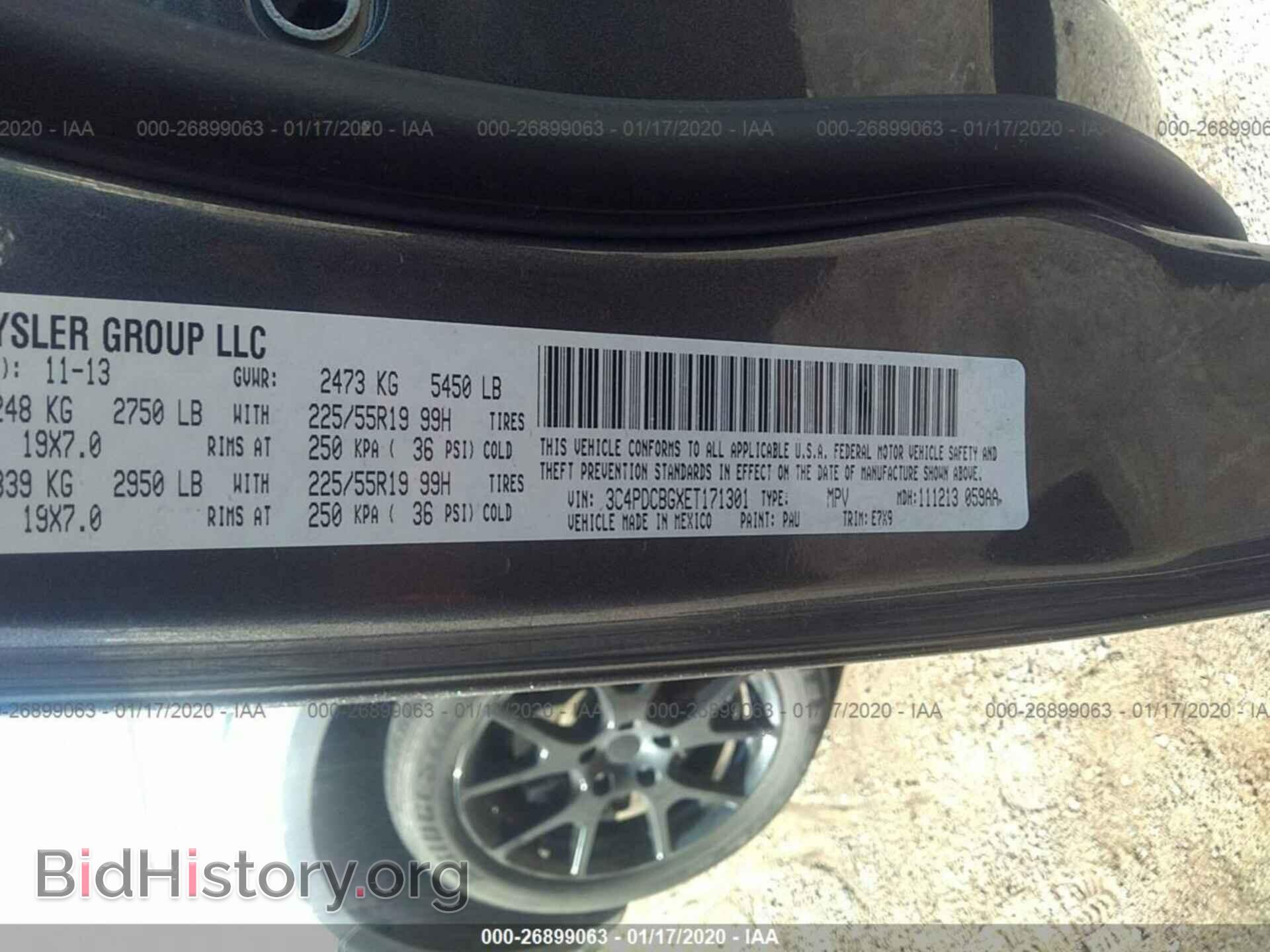2014 DODGE JOURNEY - VIN: 3C4PDCBGXET171301 - Фото 9