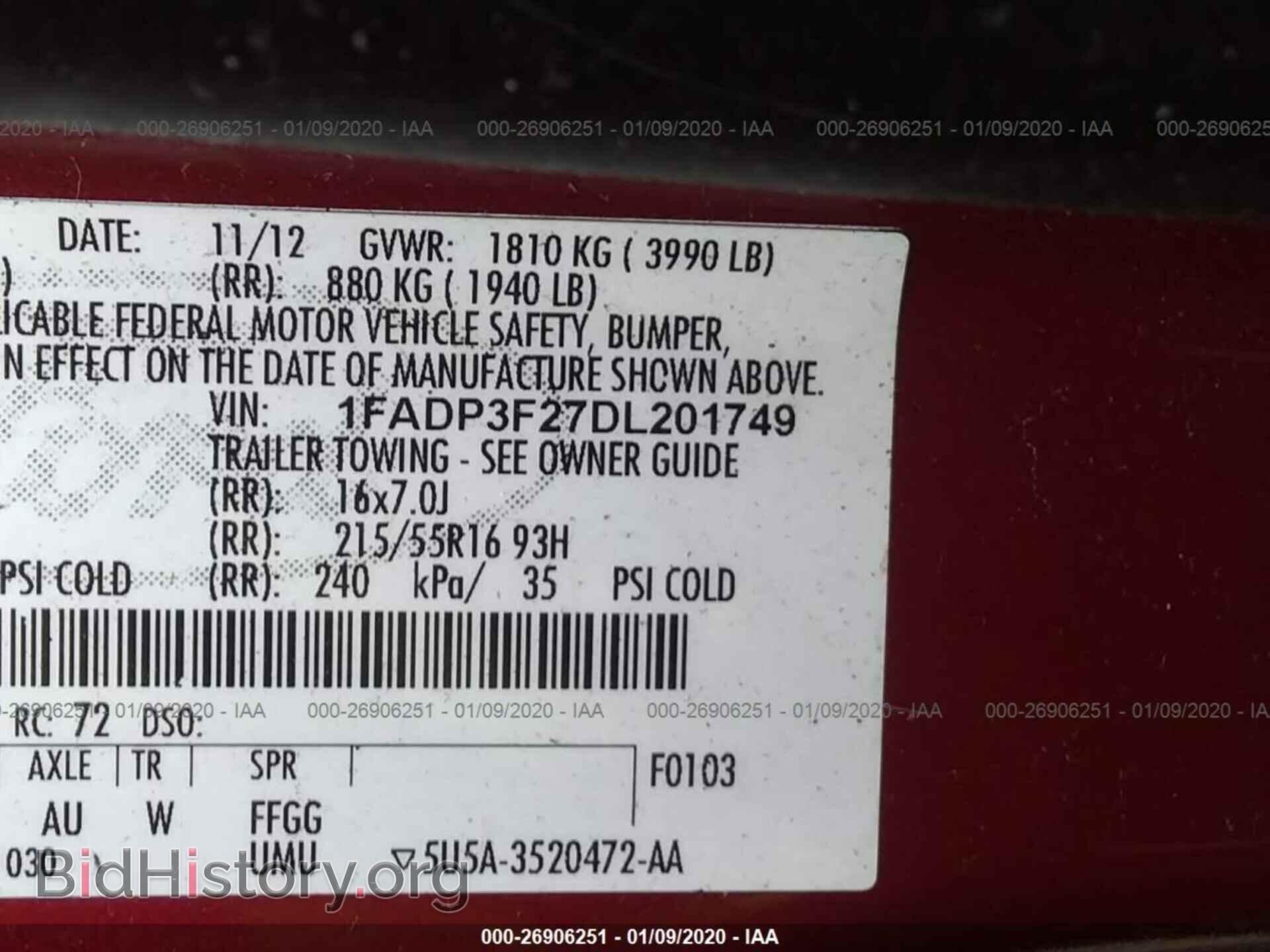 2013 FORD FOCUS - VIN: 1FADP3F27DL201749 - Photo 9