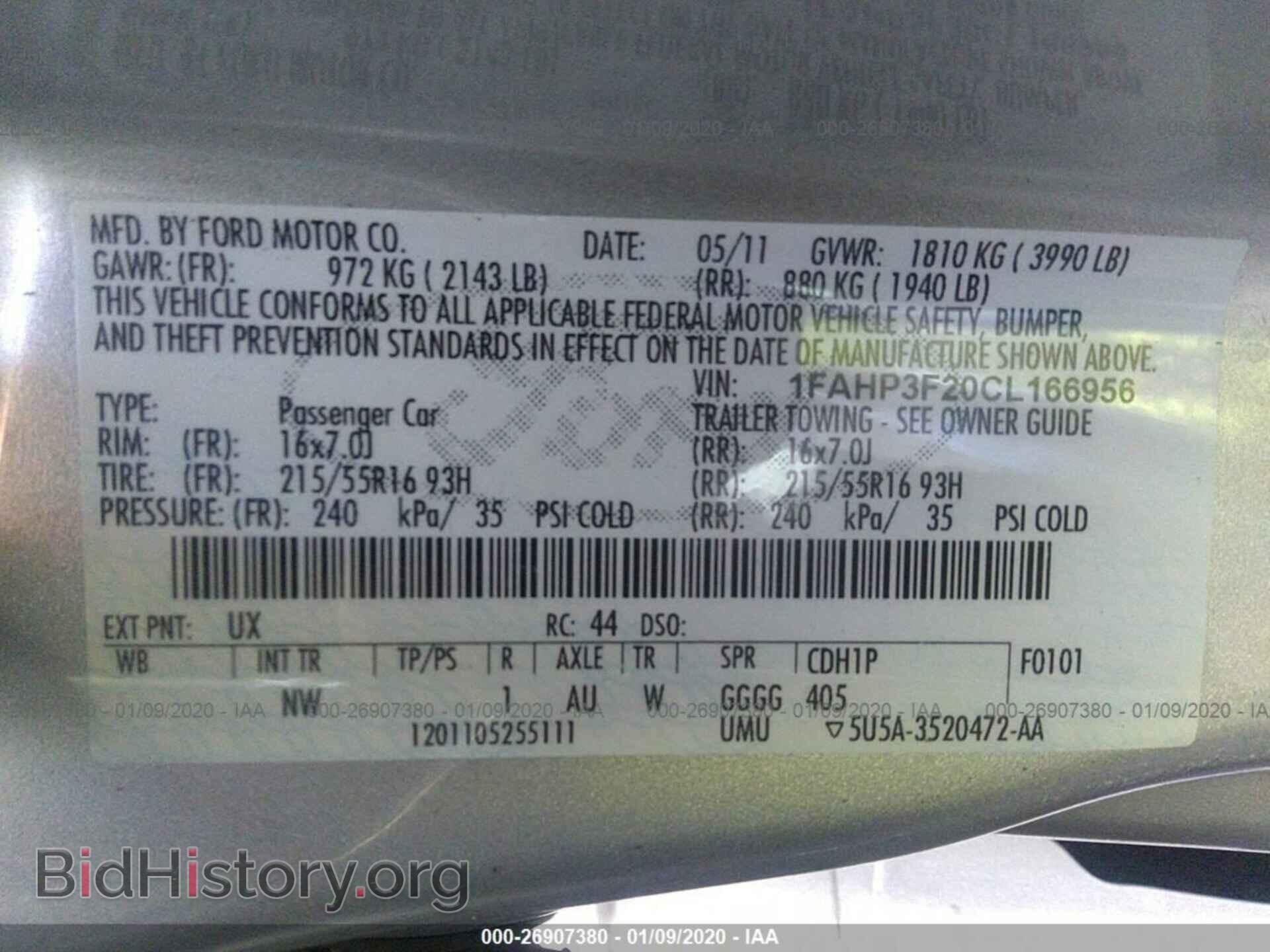 2012 FORD FOCUS - VIN: 1FAHP3F20CL166956 - Photo 9