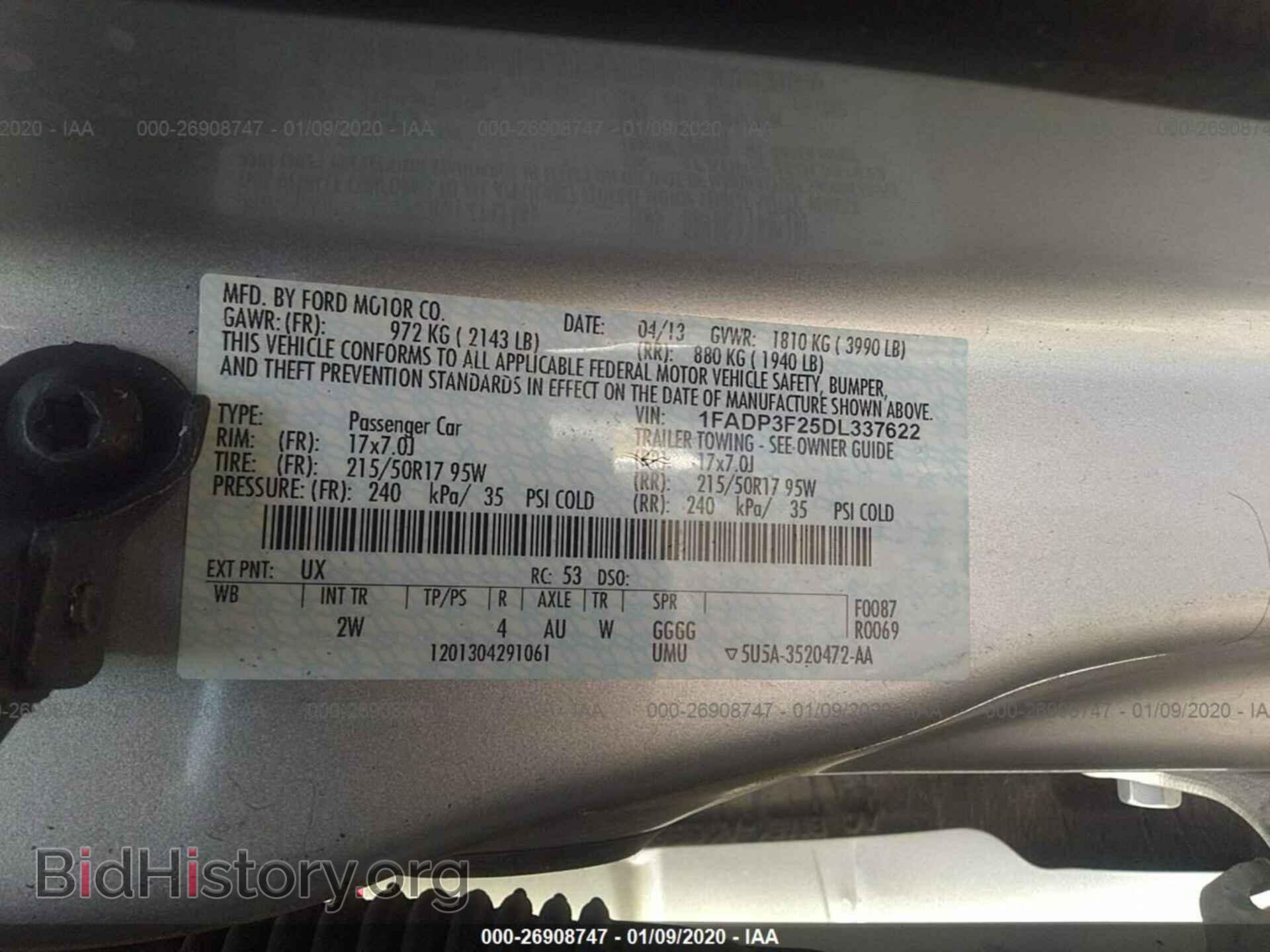 2013 FORD FOCUS - VIN: 1FADP3F25DL337622 - Photo 9
