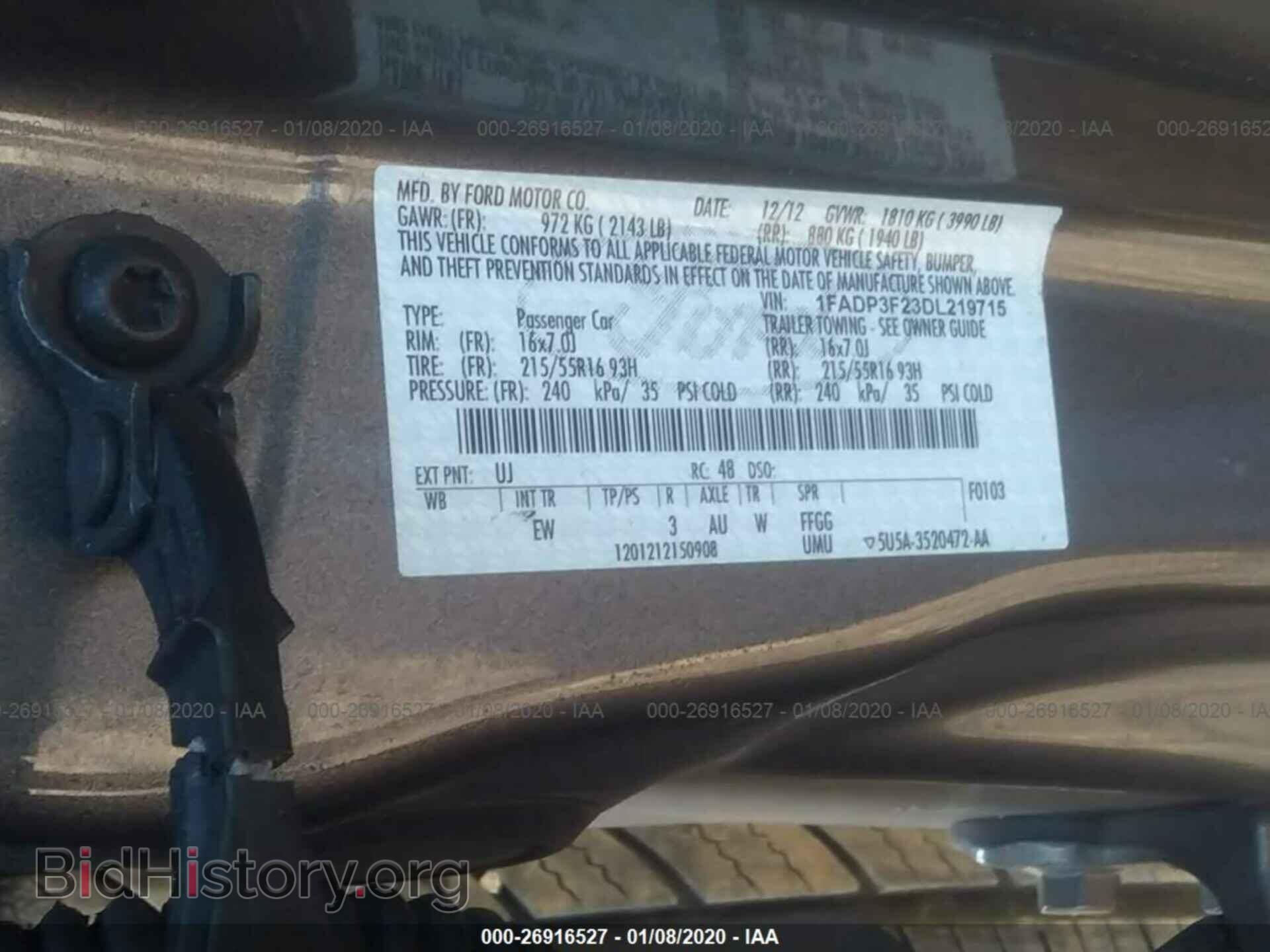2013 FORD FOCUS - VIN: 1FADP3F23DL219715 - Photo 9