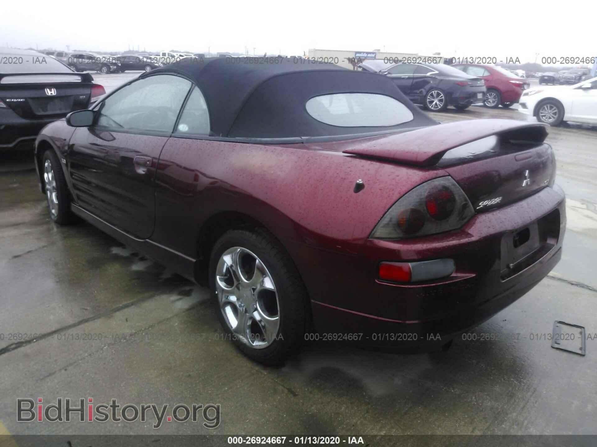 2003 MITSUBISHI ECLIPSE - VIN: 4A3AE55H23E056267 - Фото 3