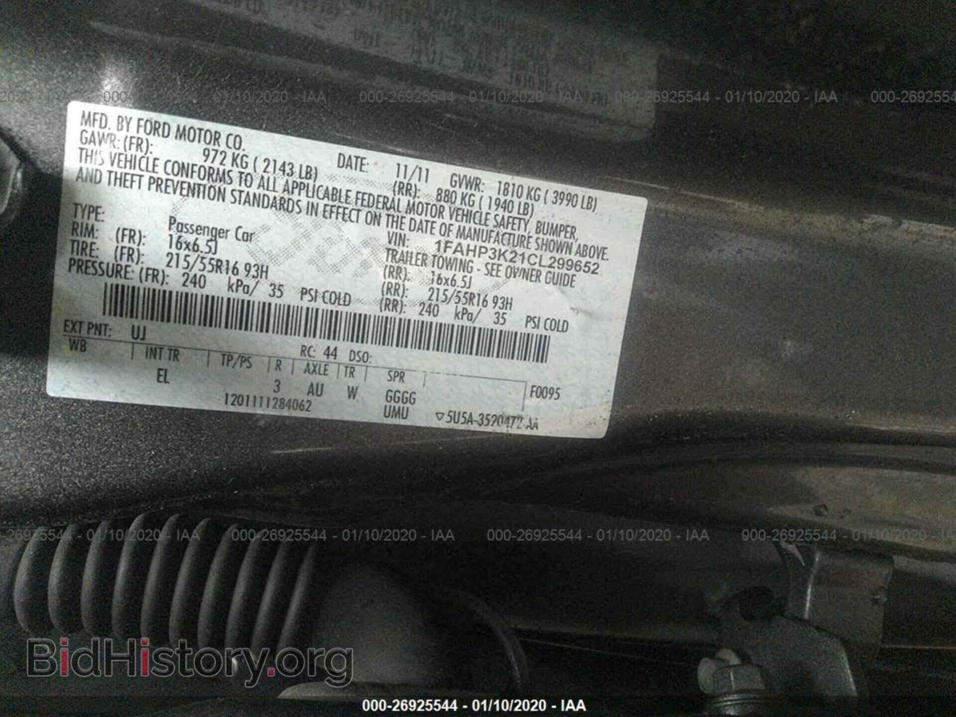 2012 FORD FOCUS - VIN: 1FAHP3K21CL299652 - Photo 9