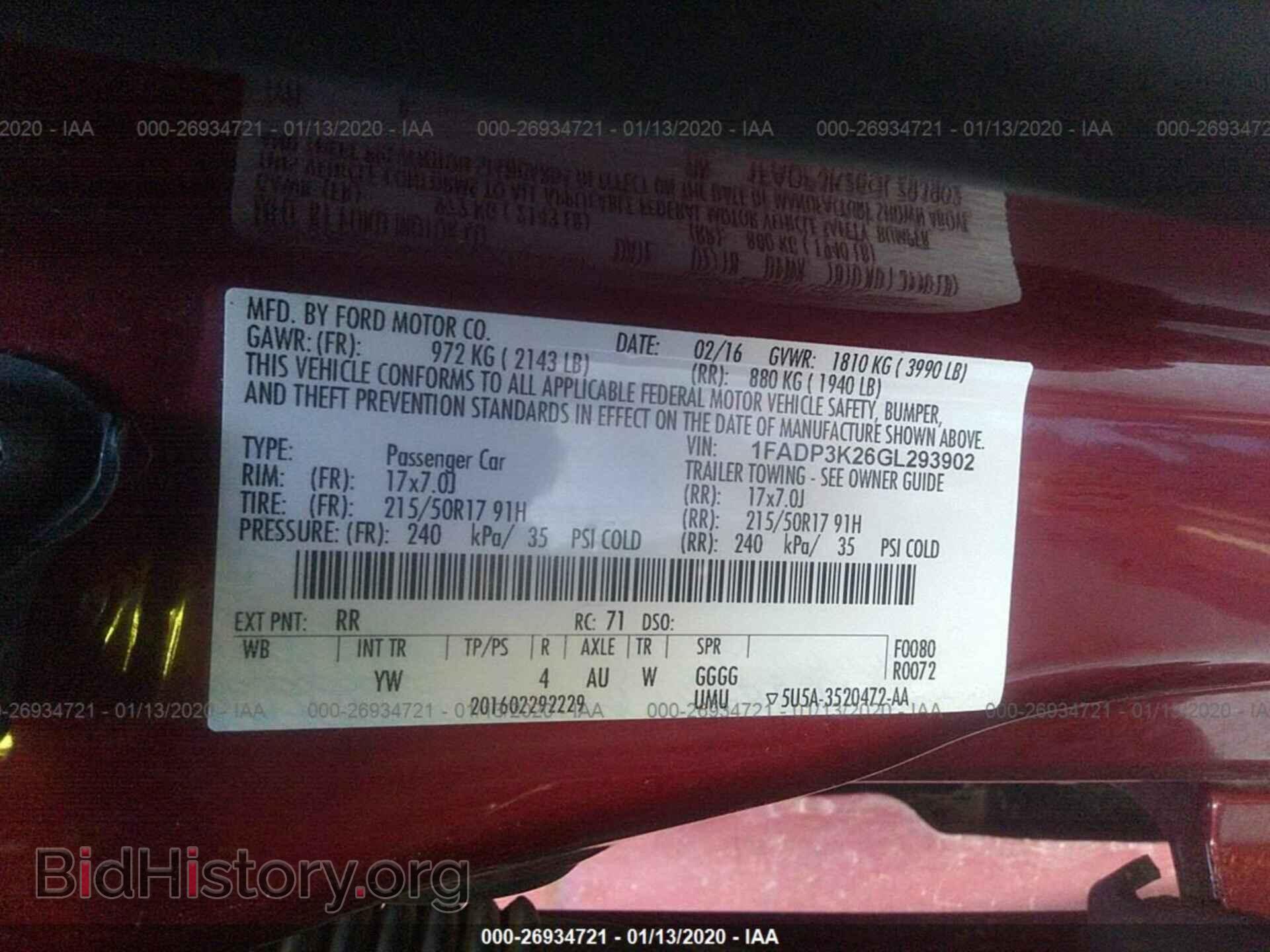 2016 FORD FOCUS - VIN: 1FADP3K26GL293902 - Фото 9
