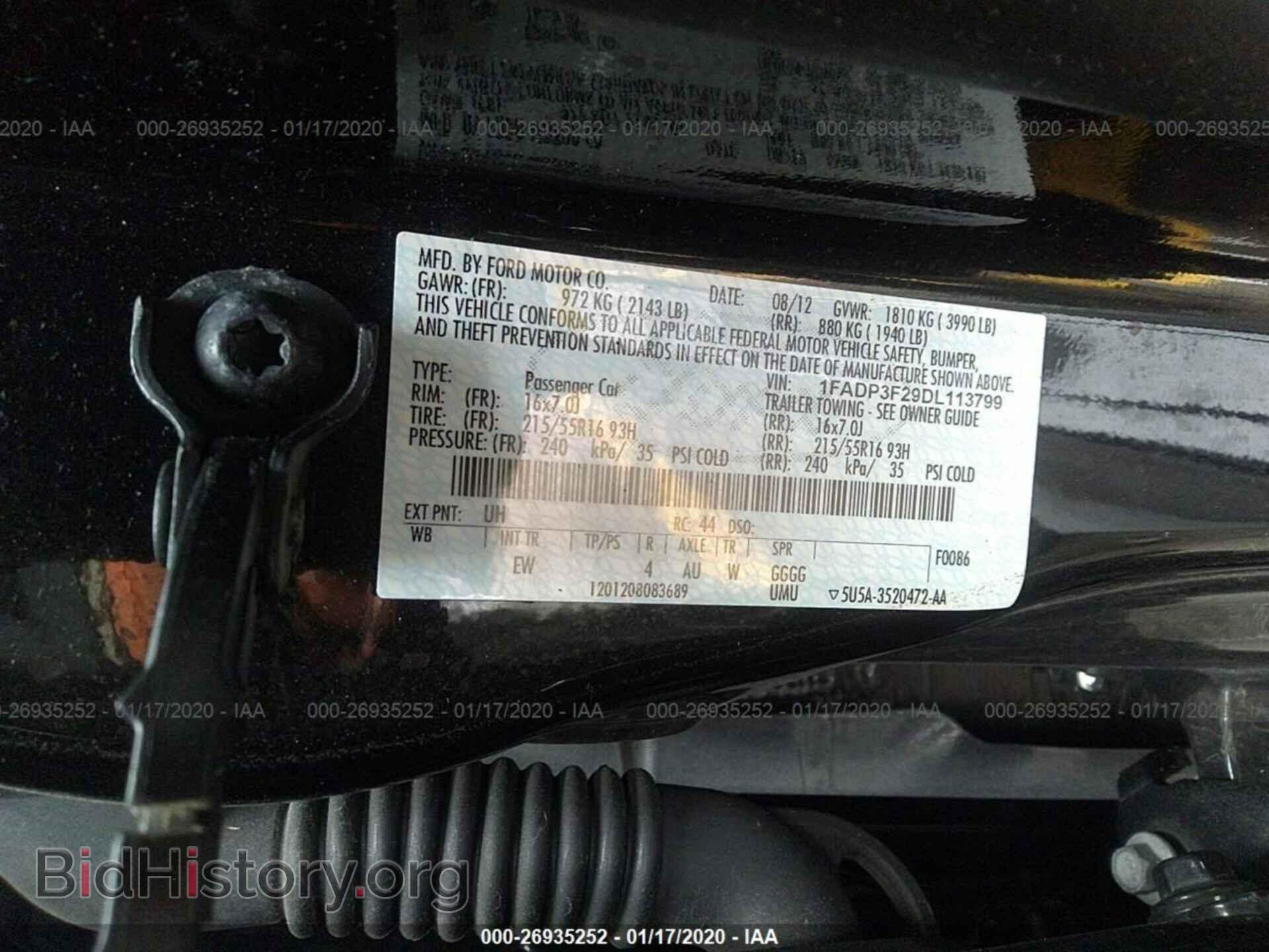 2013 FORD FOCUS - VIN: 1FADP3F29DL113799 - Фото 9