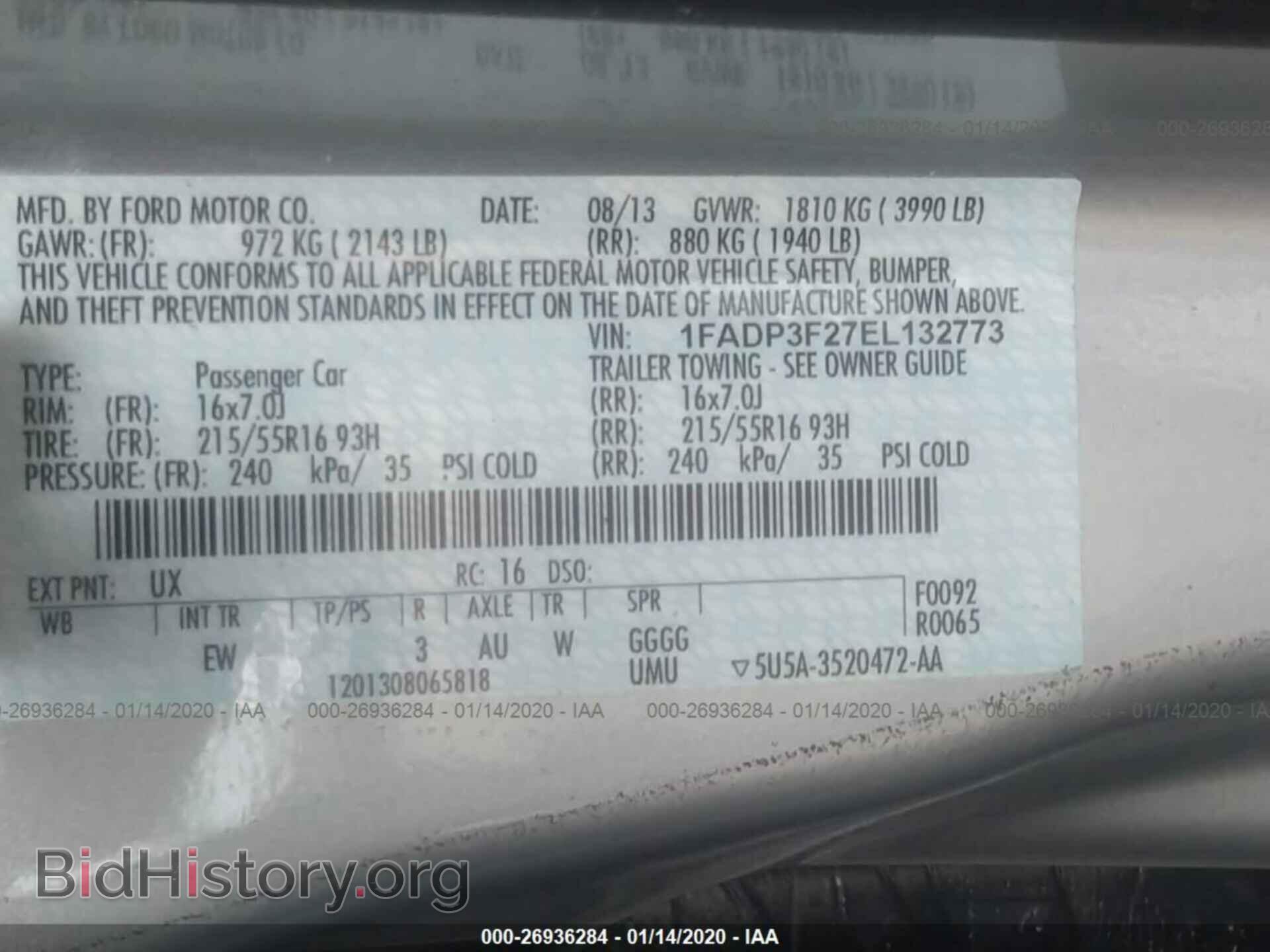 2014 FORD FOCUS - VIN: 1FADP3F27EL132773 - Photo 9