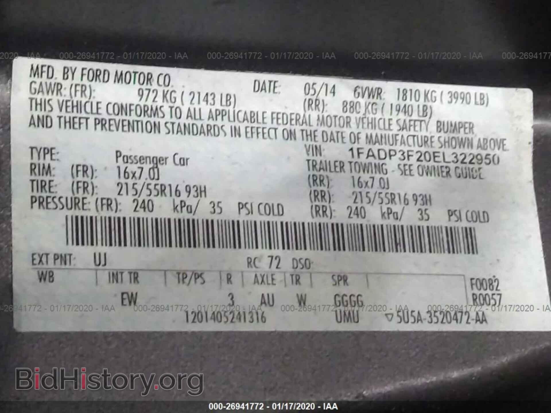 2014 FORD FOCUS - VIN: 1FADP3F20EL322950 - Photo 9
