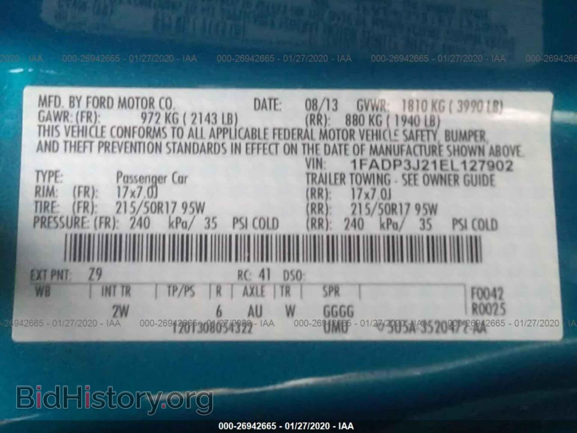 2014 FORD FOCUS - VIN: 1FADP3J21EL127902 - Photo 9