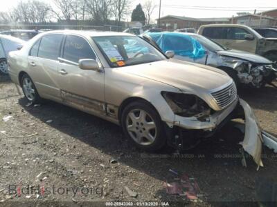 2004 Lexus LS 430, золотистый — VIN JTHBN36F440125353, IAAI