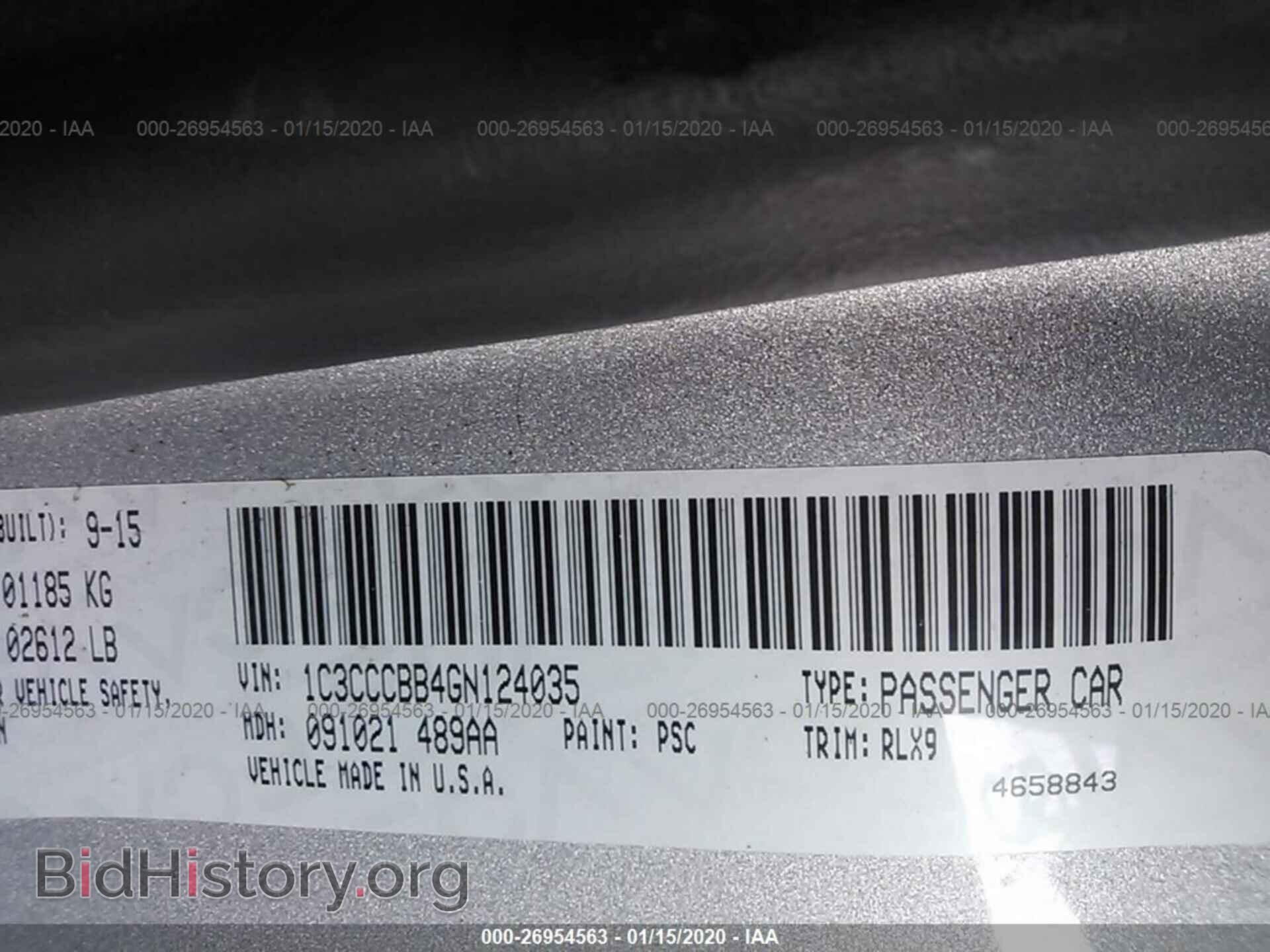 2016 CHRYSLER 200 - VIN: 1C3CCCBB4GN124035 - Photo 9