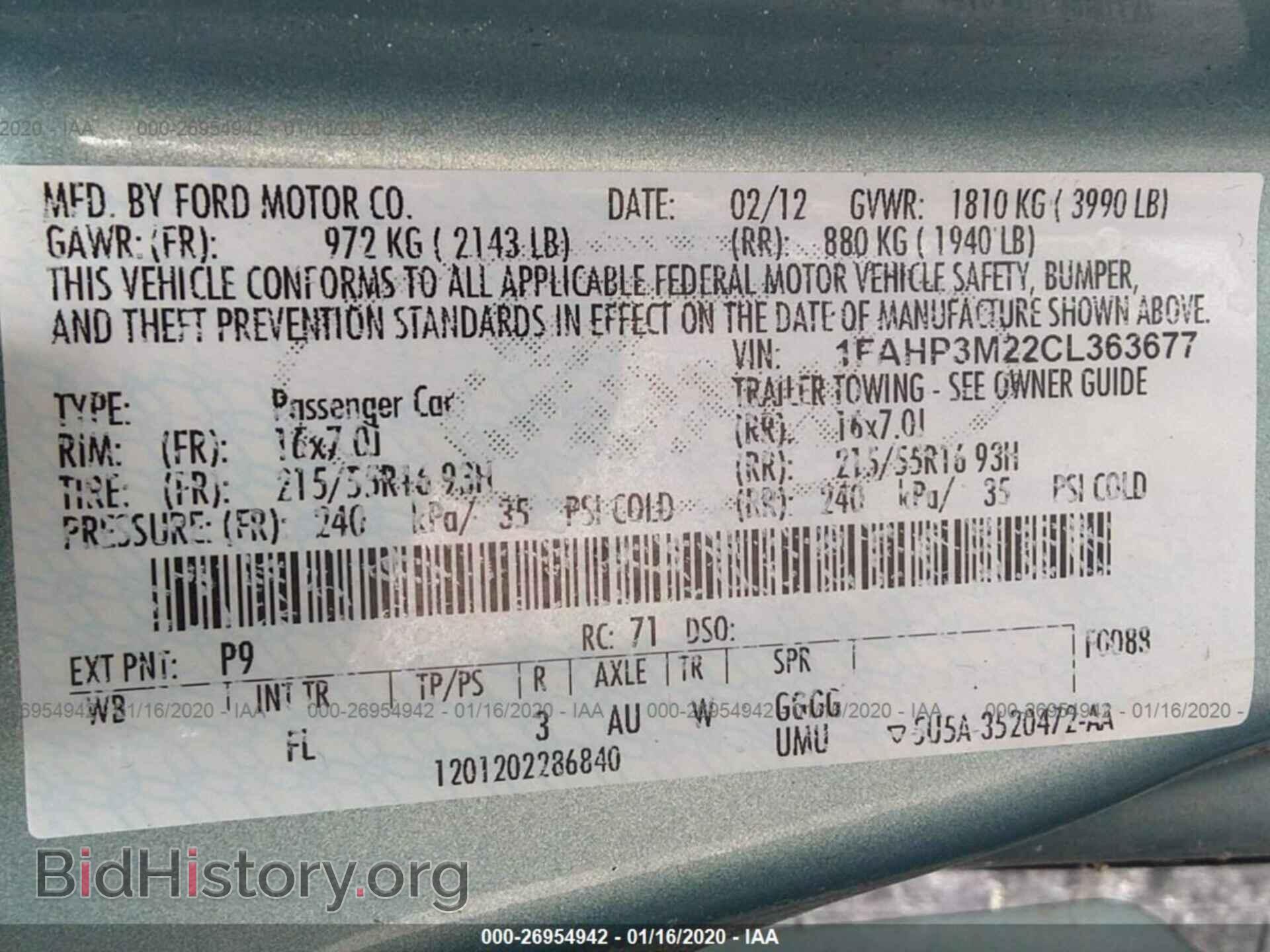 2012 FORD FOCUS - VIN: 1FAHP3M22CL363677 - Photo 9