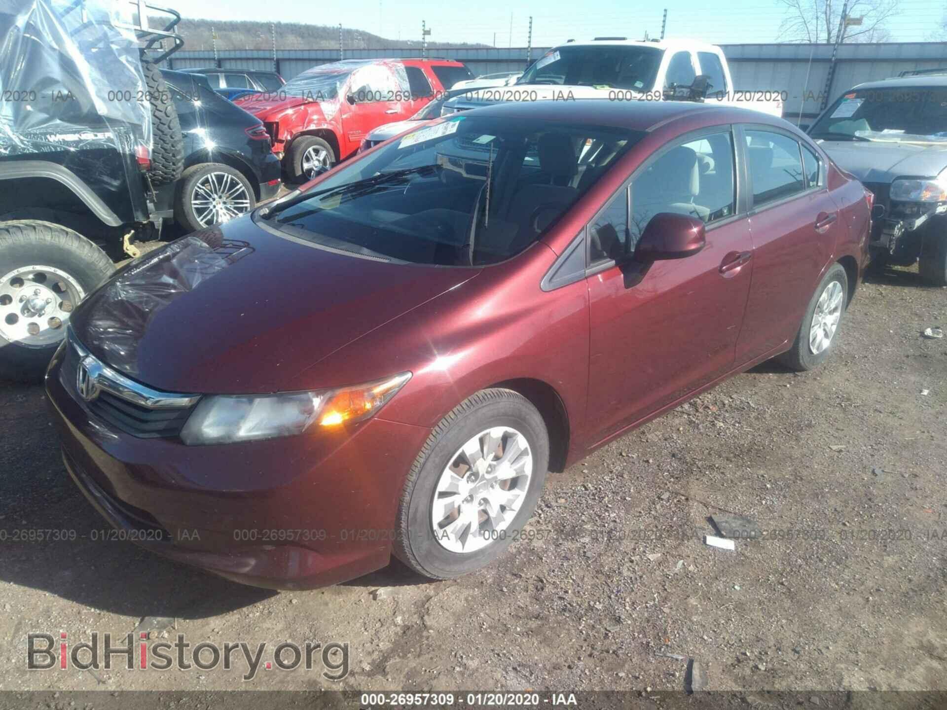 2012 HONDA CIVIC - VIN: 2HGFB2F54CH606860 - Фото 2