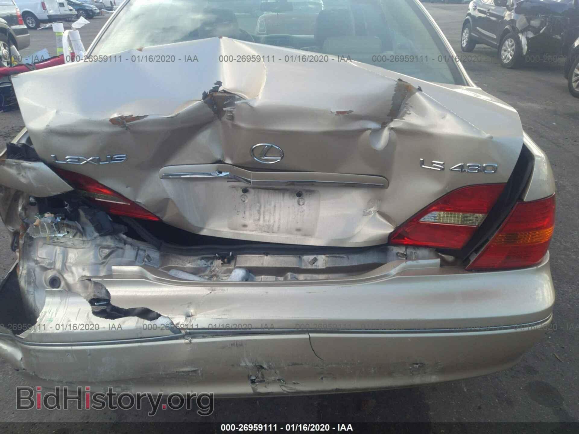 2002 LEXUS LS - VIN: JTHBN30FX20078996 - Фото 6