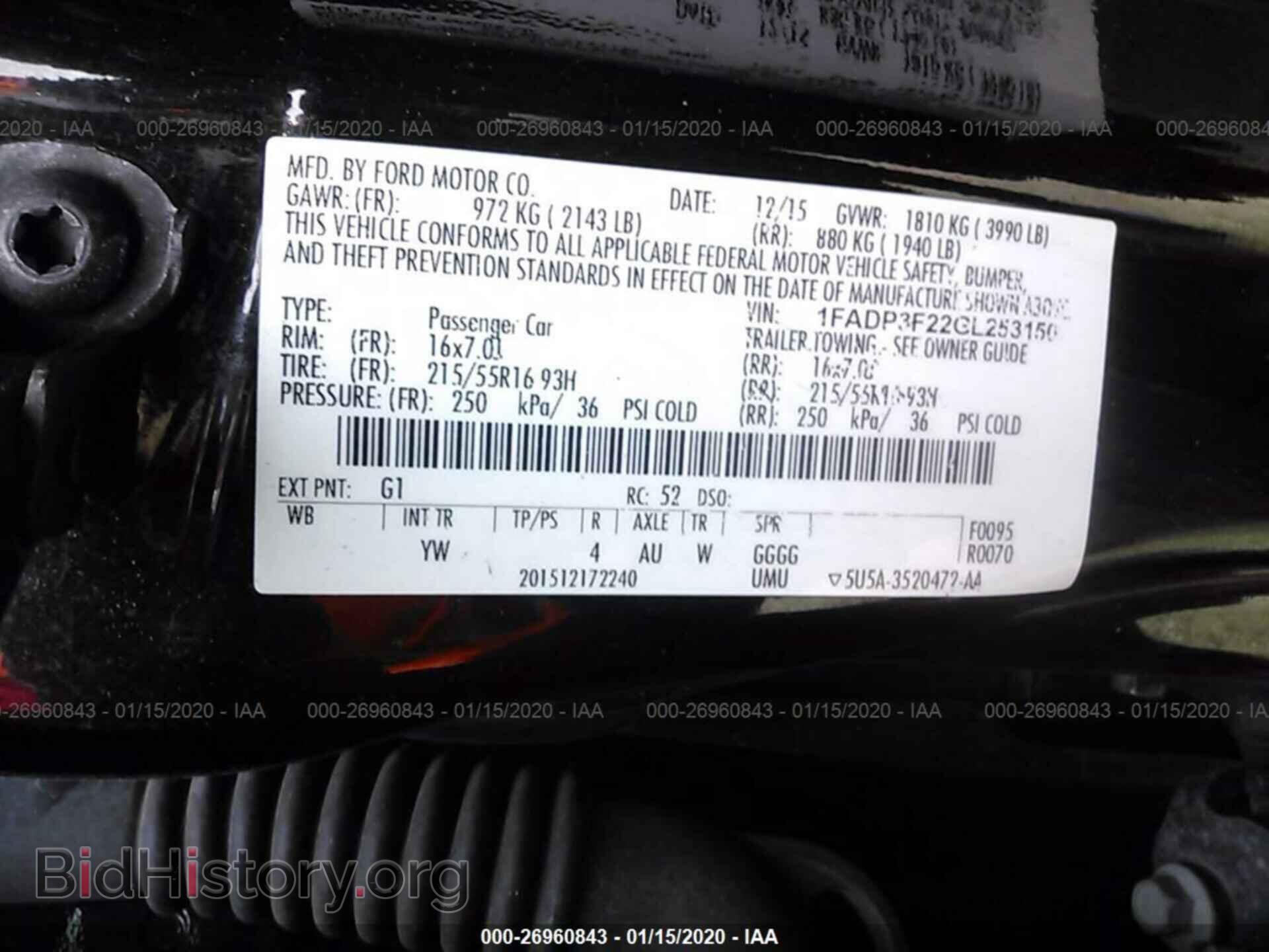 2016 FORD FOCUS - VIN: 1FADP3F22GL253150 - Фото 9