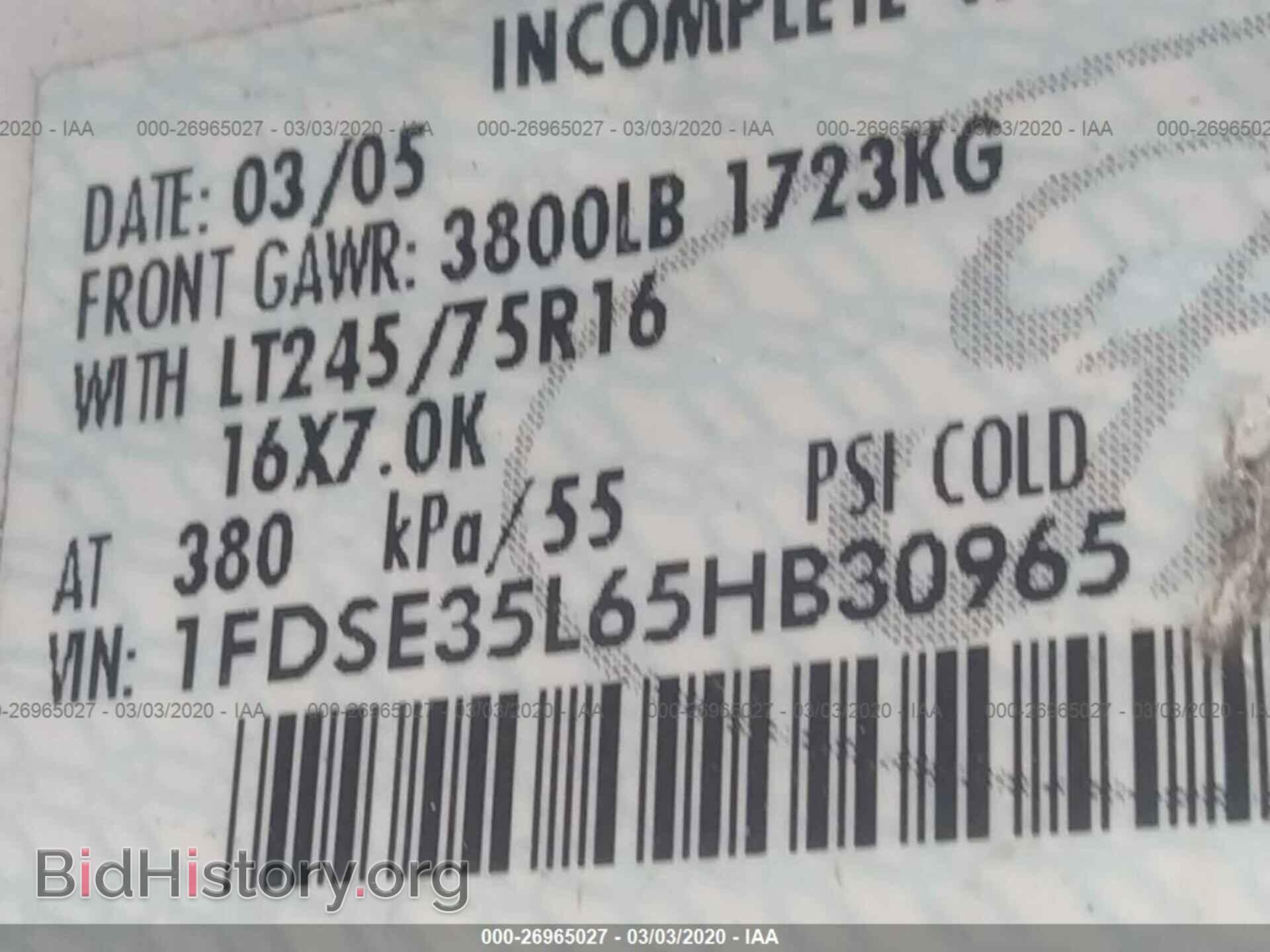 2005 FORD ECONOLINE - VIN: 1FDSE35L65HB30965 - Фото 8