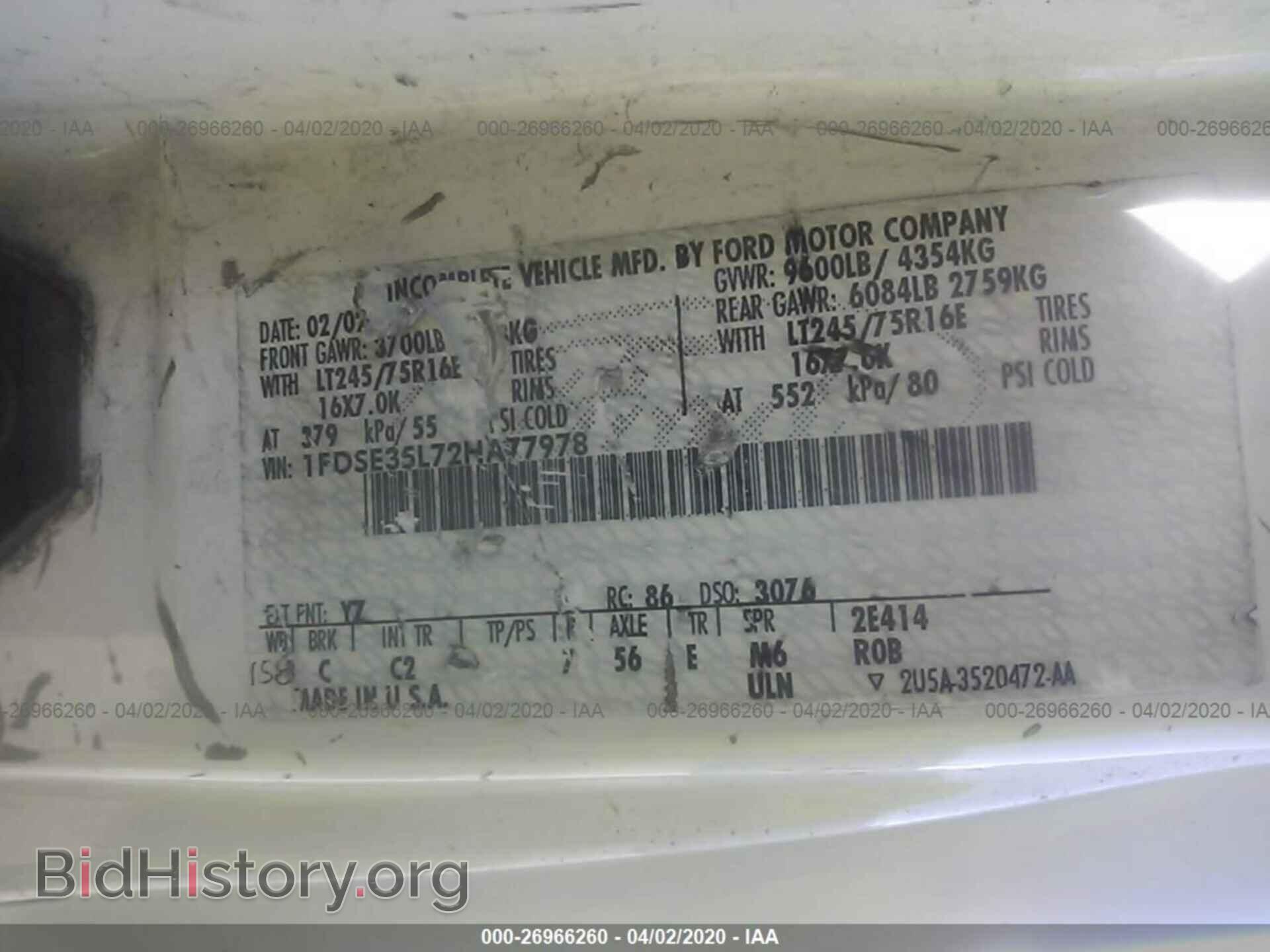 2002 FORD ECONOLINE - VIN: 1FDSE35L72HA77978 - Photo 9