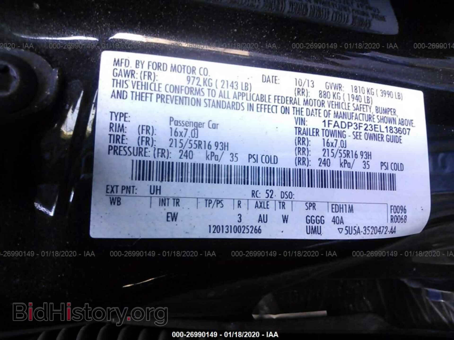 2014 FORD FOCUS - VIN: 1FADP3F23EL183607 - Photo 9