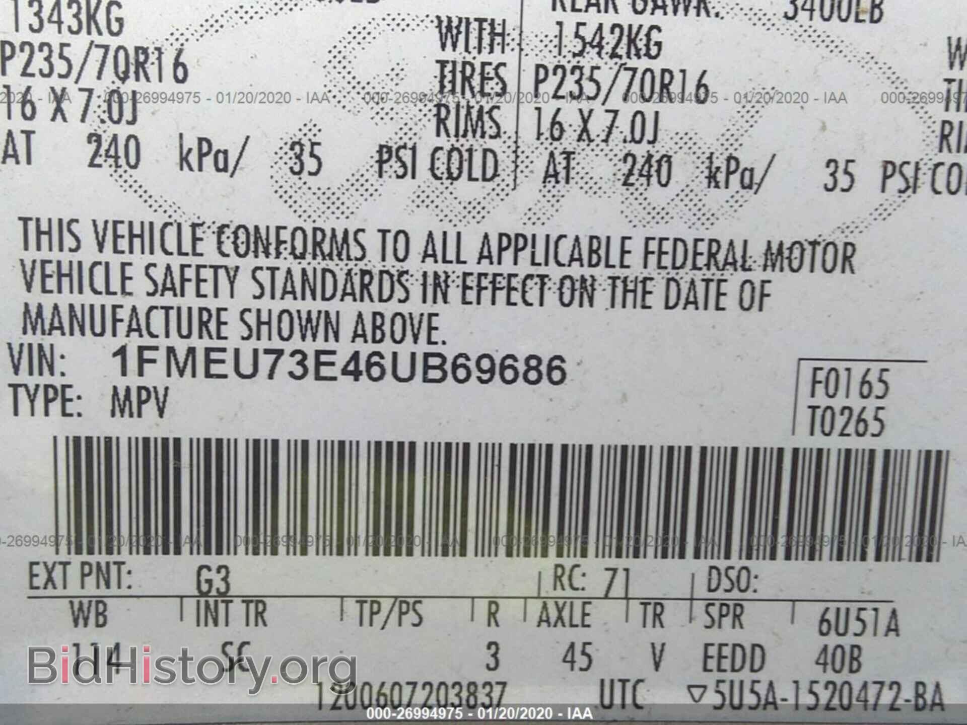 2006 FORD EXPLORER - VIN: 1FMEU73E46UB69686 - Фото 9