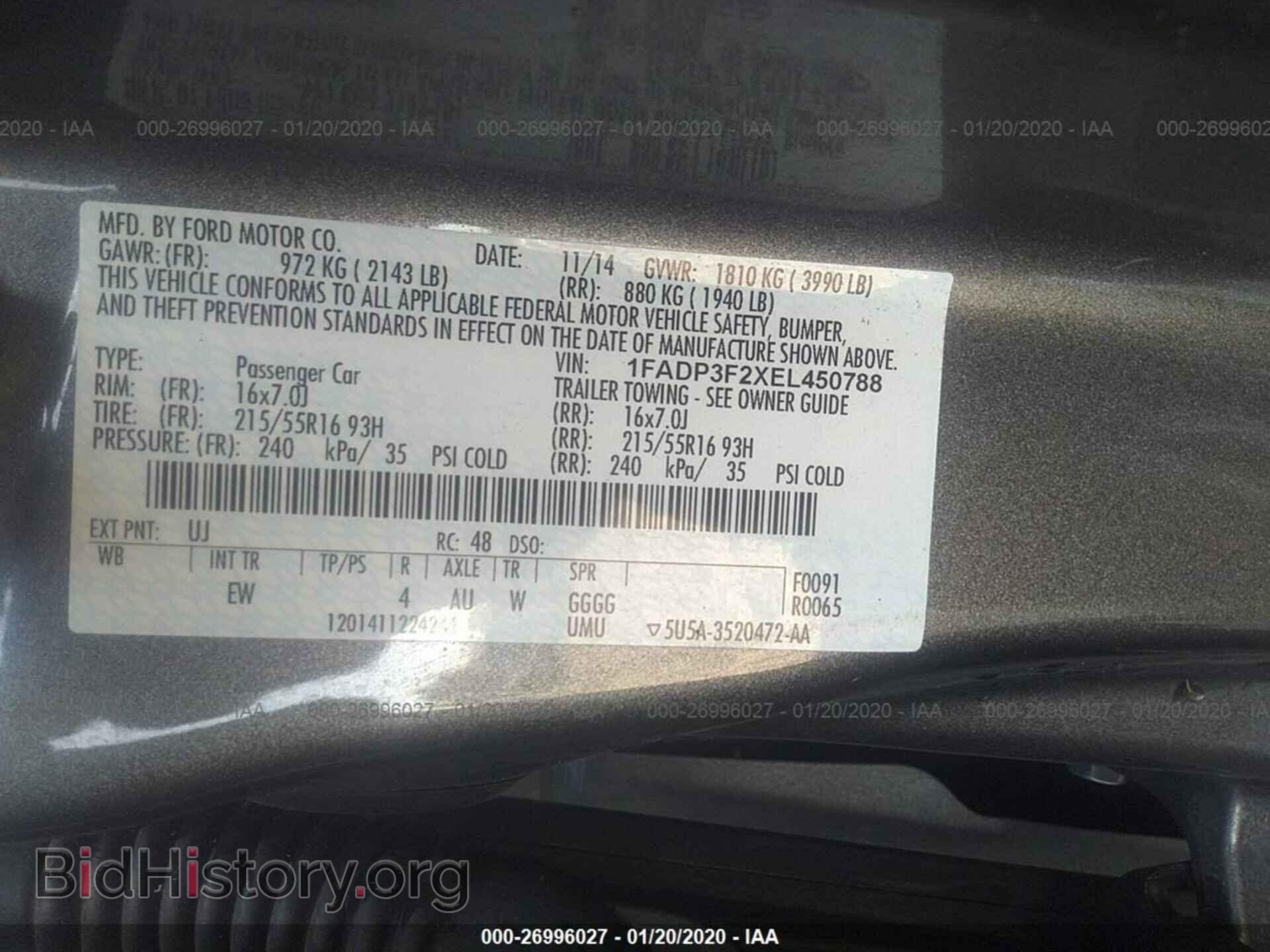 2014 FORD FOCUS - VIN: 1FADP3F2XEL450788 - Photo 9