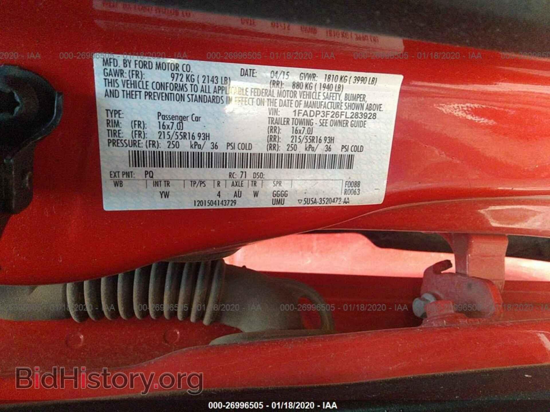 2015 FORD FOCUS - VIN: 1FADP3F26FL283928 - Фото 9