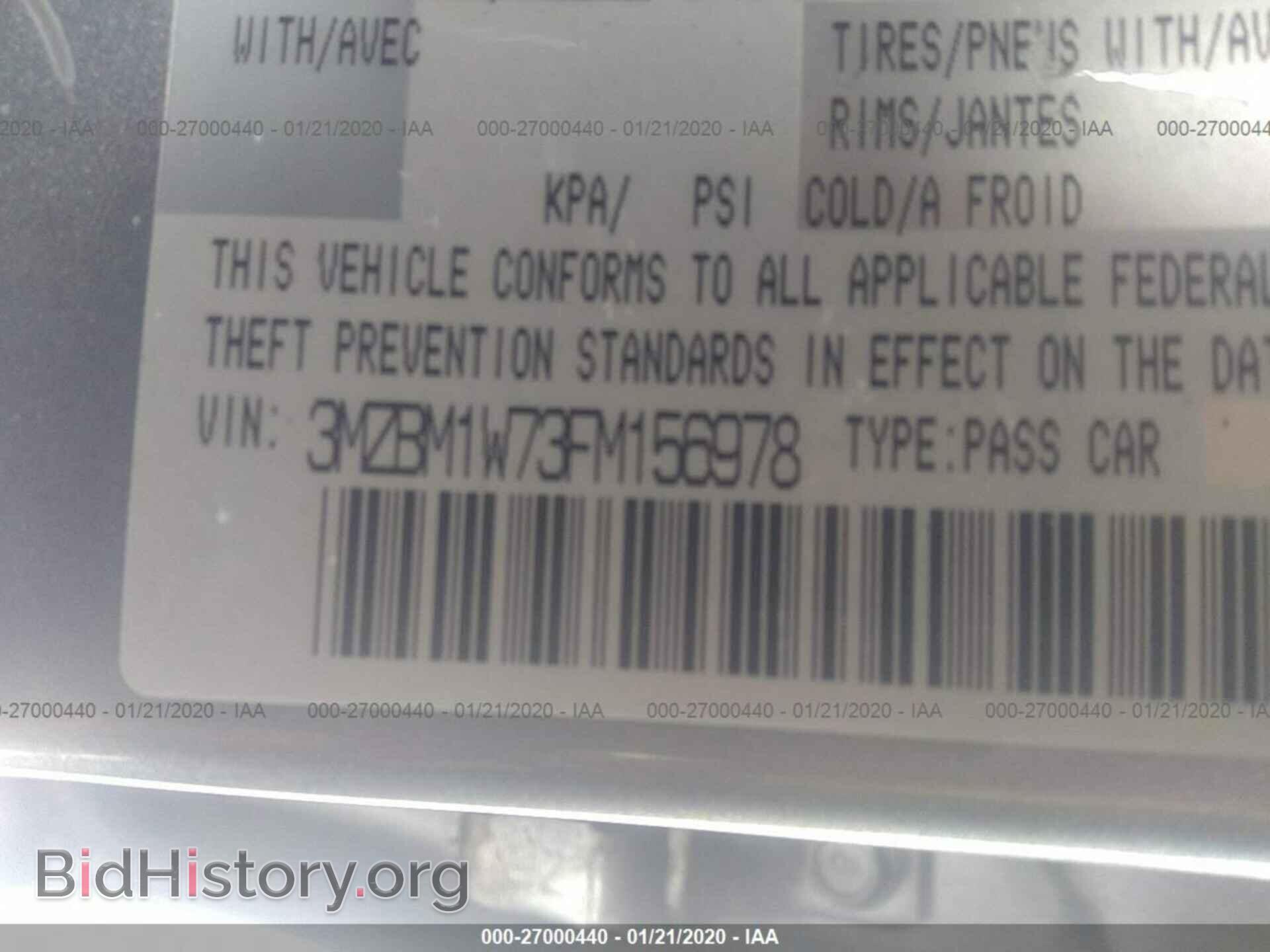 2015 MAZDA 3 - VIN: 3MZBM1W73FM156978 - Фото 9