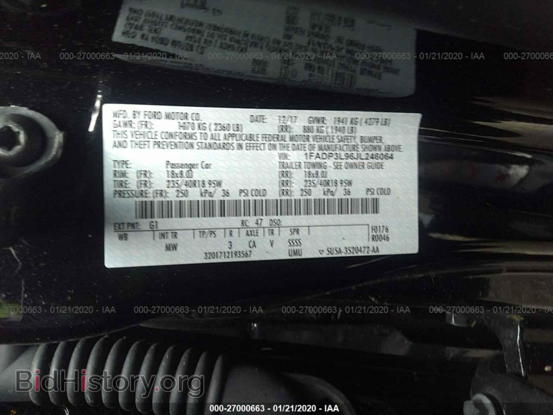 2018 FORD FOCUS - VIN: 1FADP3L96JL246064 - Фото 9