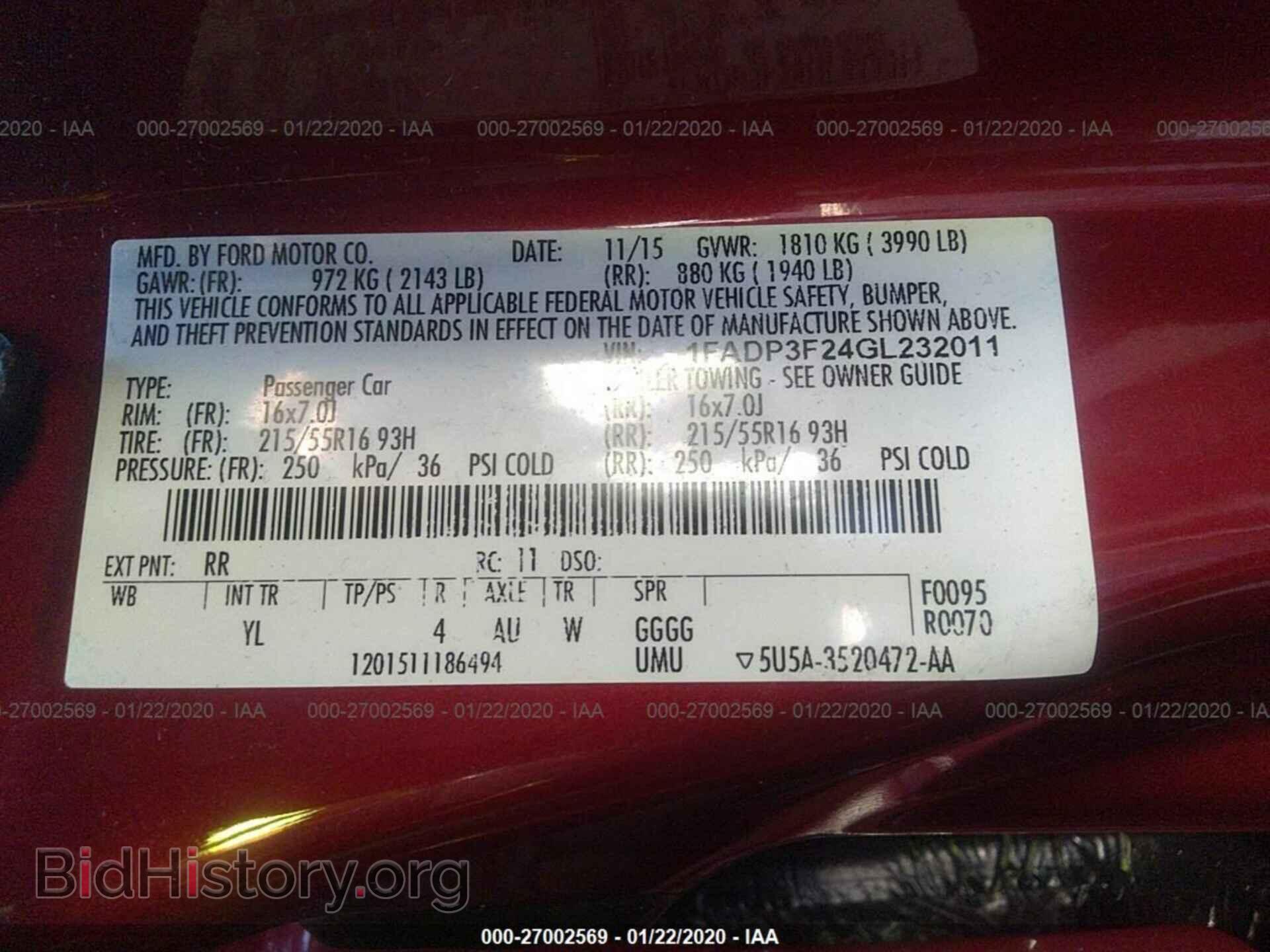 2016 FORD FOCUS - VIN: 1FADP3F24GL232011 - Photo 9