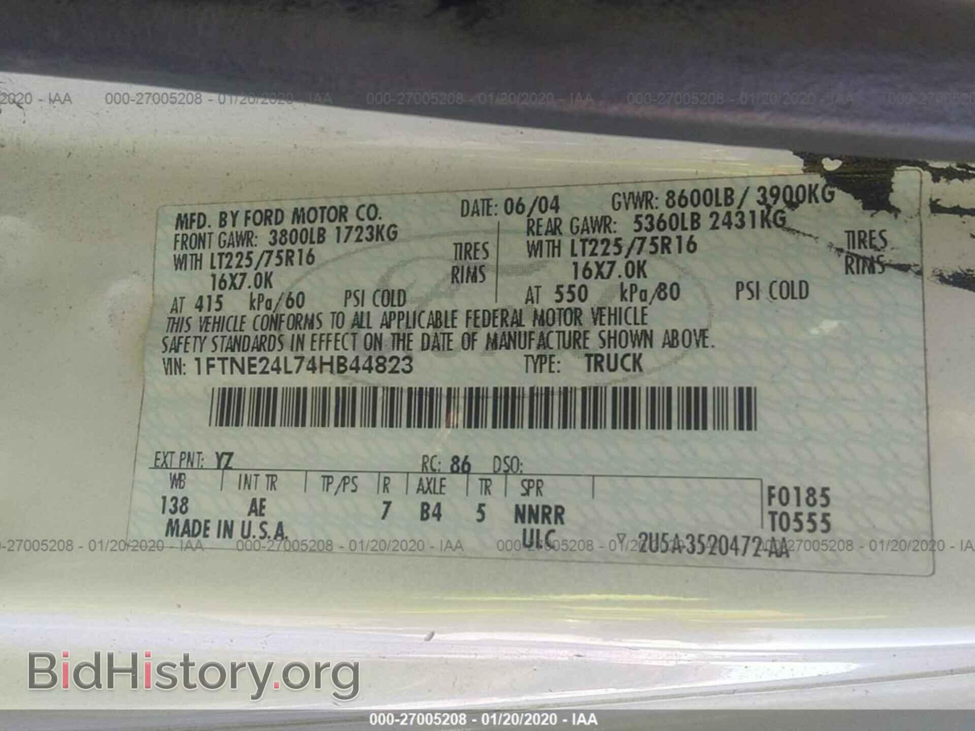 2004 FORD ECONOLINE - VIN: 1FTNE24L74HB44823 - Photo 9