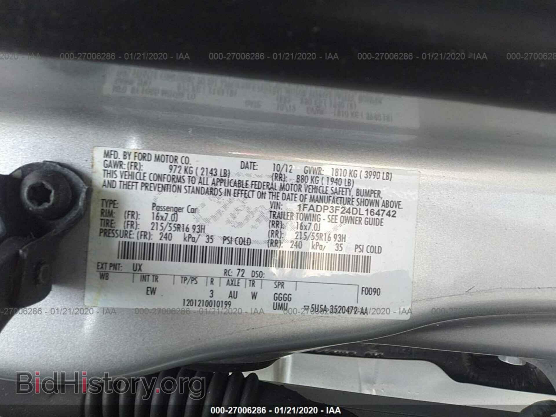 2013 FORD FOCUS - VIN: 1FADP3F24DL164742 - Photo 9