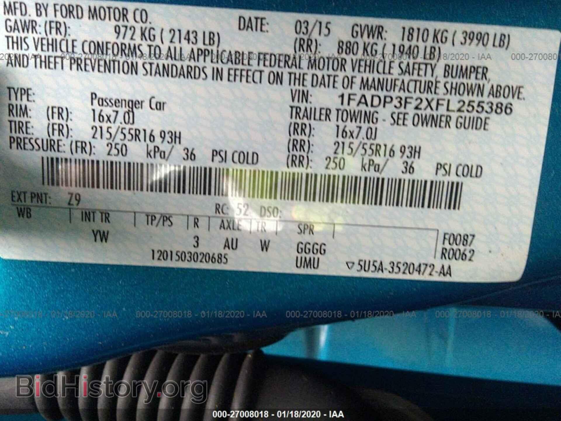 2015 FORD FOCUS - VIN: 1FADP3F2XFL255386 - Photo 9