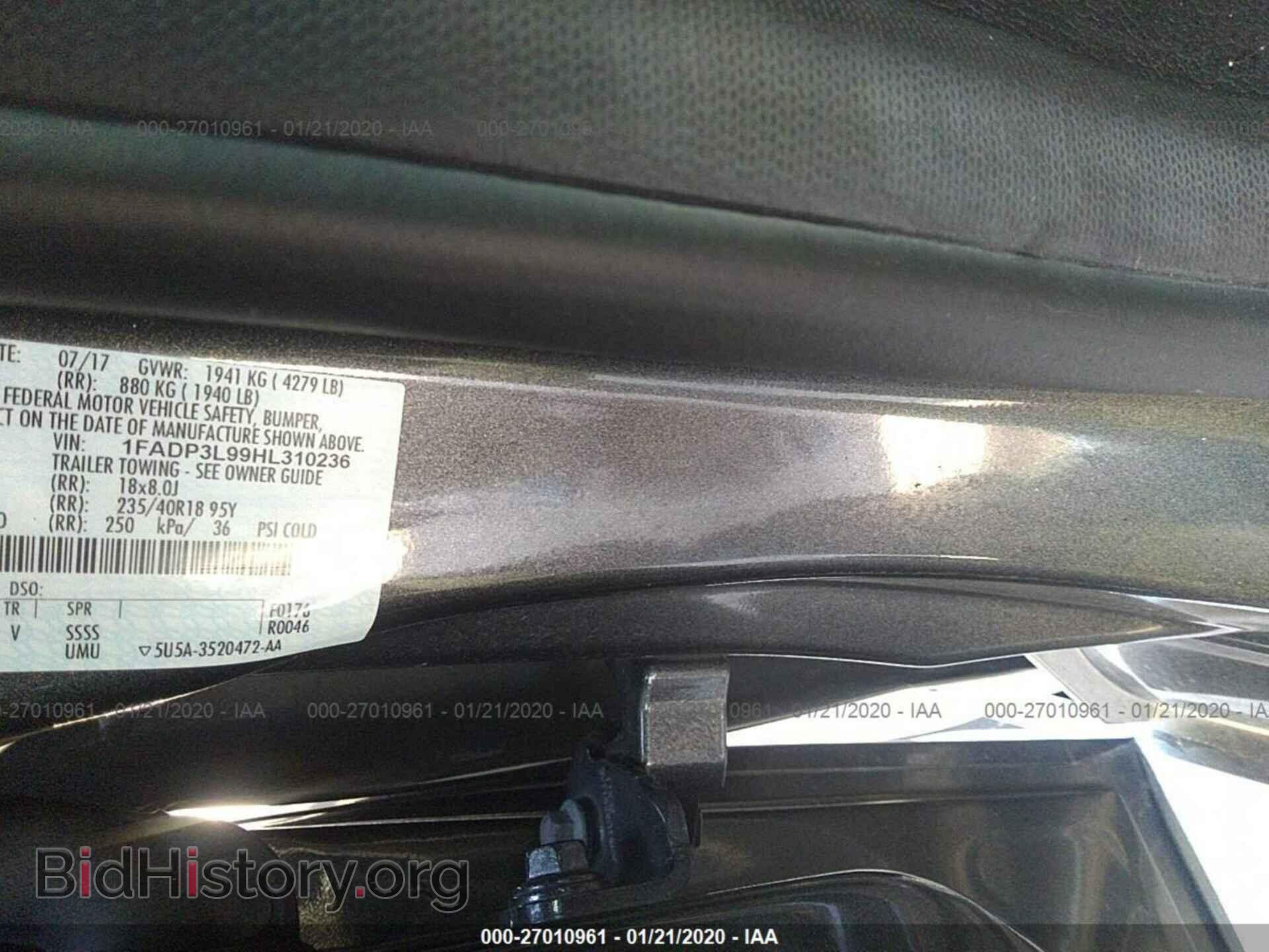 2017 FORD FOCUS - VIN: 1FADP3L99HL310236 - Фото 9