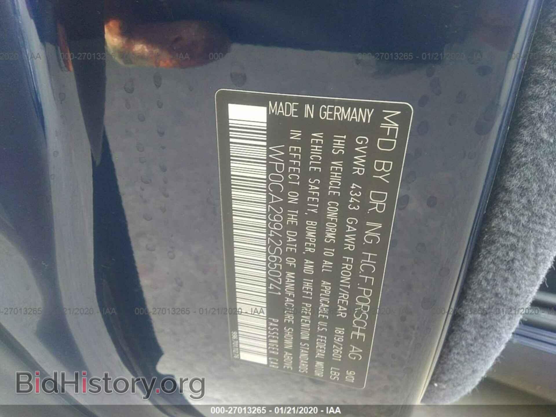 2002 PORSCHE 911 - VIN: WP0CA29942S650741 - Фото 9