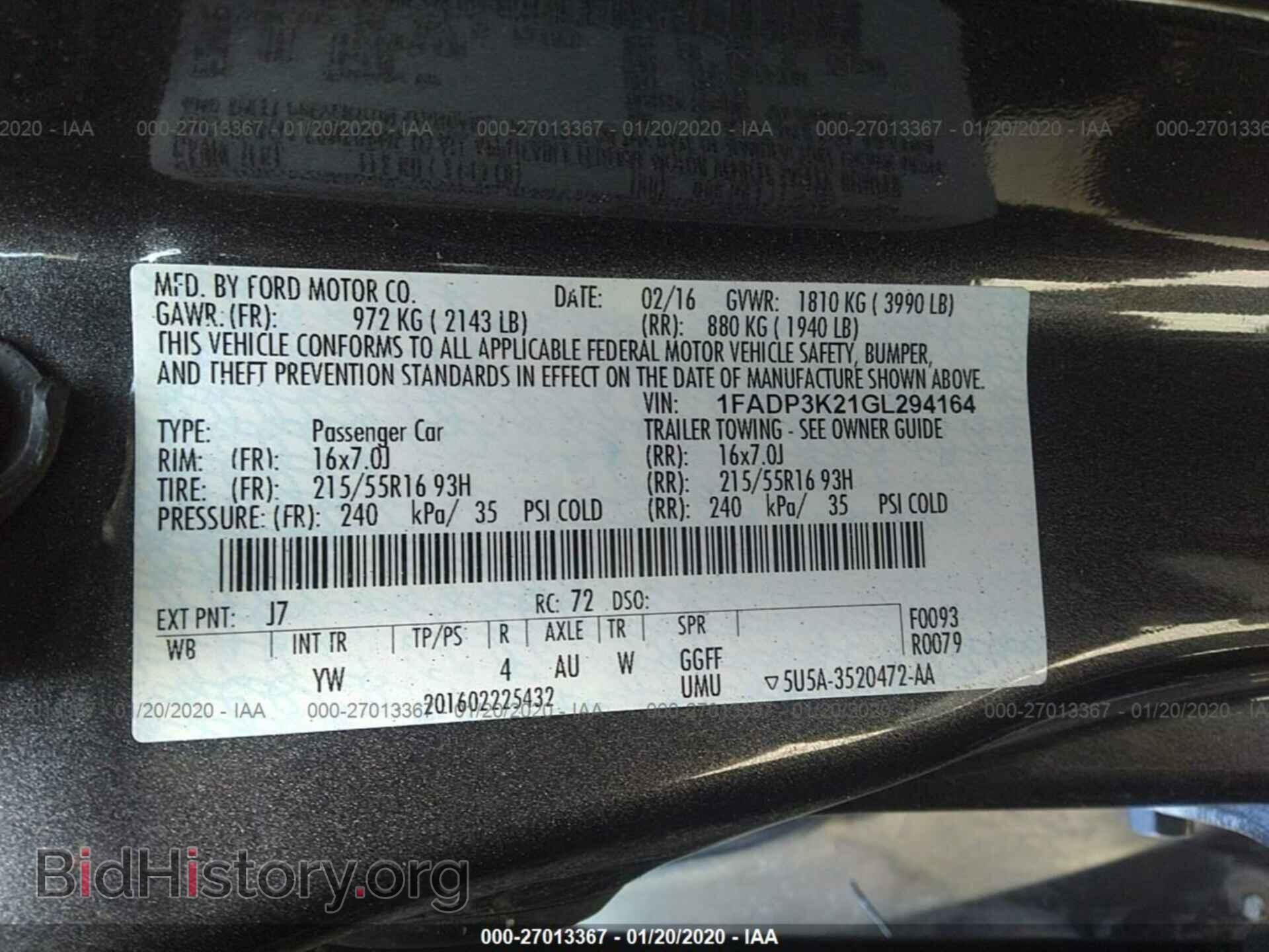 2016 FORD FOCUS - VIN: 1FADP3K21GL294164 - Photo 9