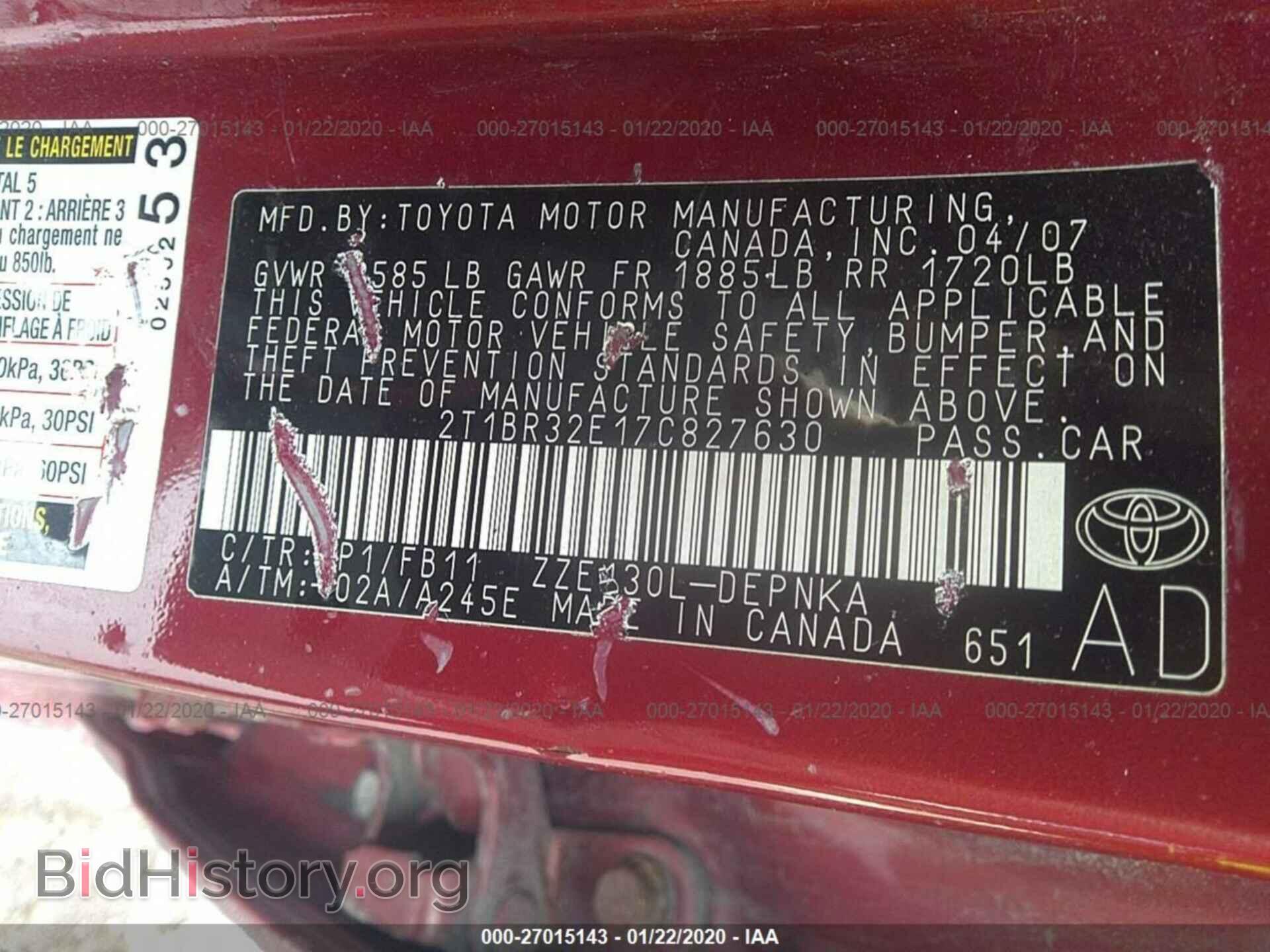 2007 TOYOTA COROLLA - VIN: 2T1BR32E17C827630 - Photo 9