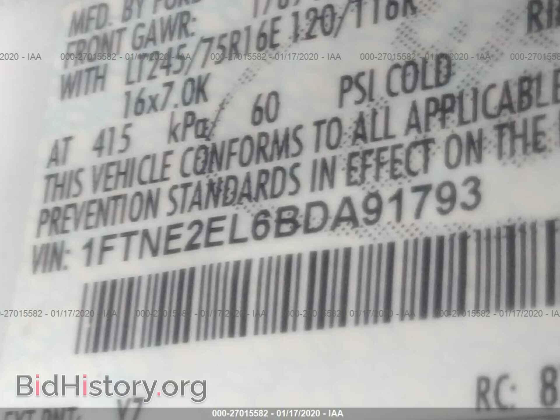 2011 FORD ECONOLINE - VIN: 1FTNE2EL6BDA91793 - Фото 9