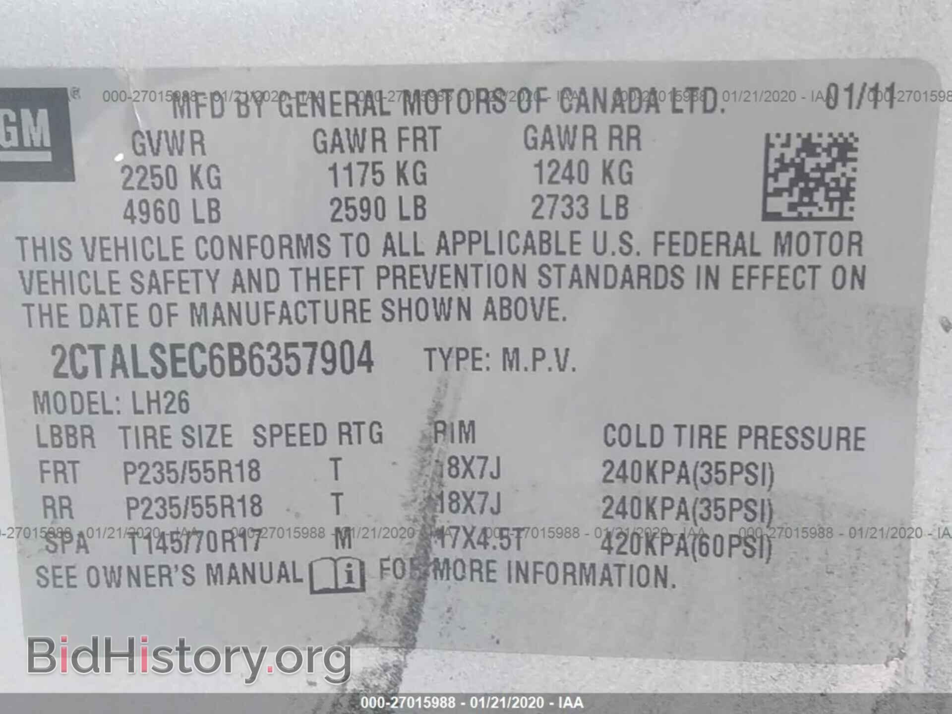 2011 GMC TERRAIN - VIN: 2CTALSEC6B6357904 - Photo 9
